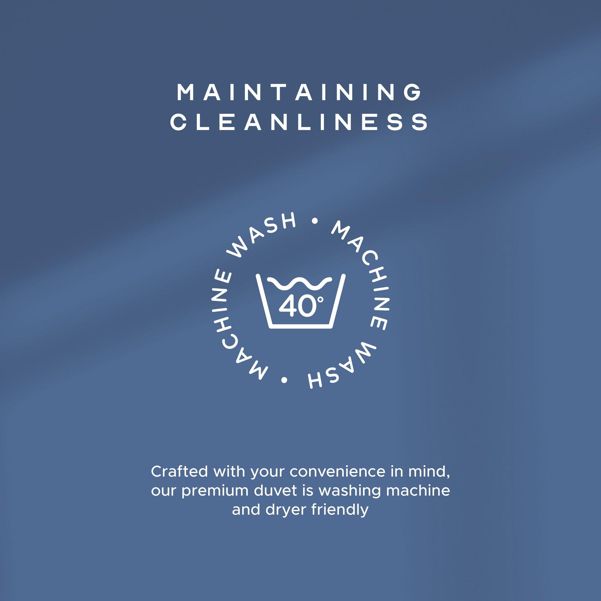 White - Snuggledown - Luxurious Hotel 13.5 Tog Duvet + 2 Medium Pillows - 12