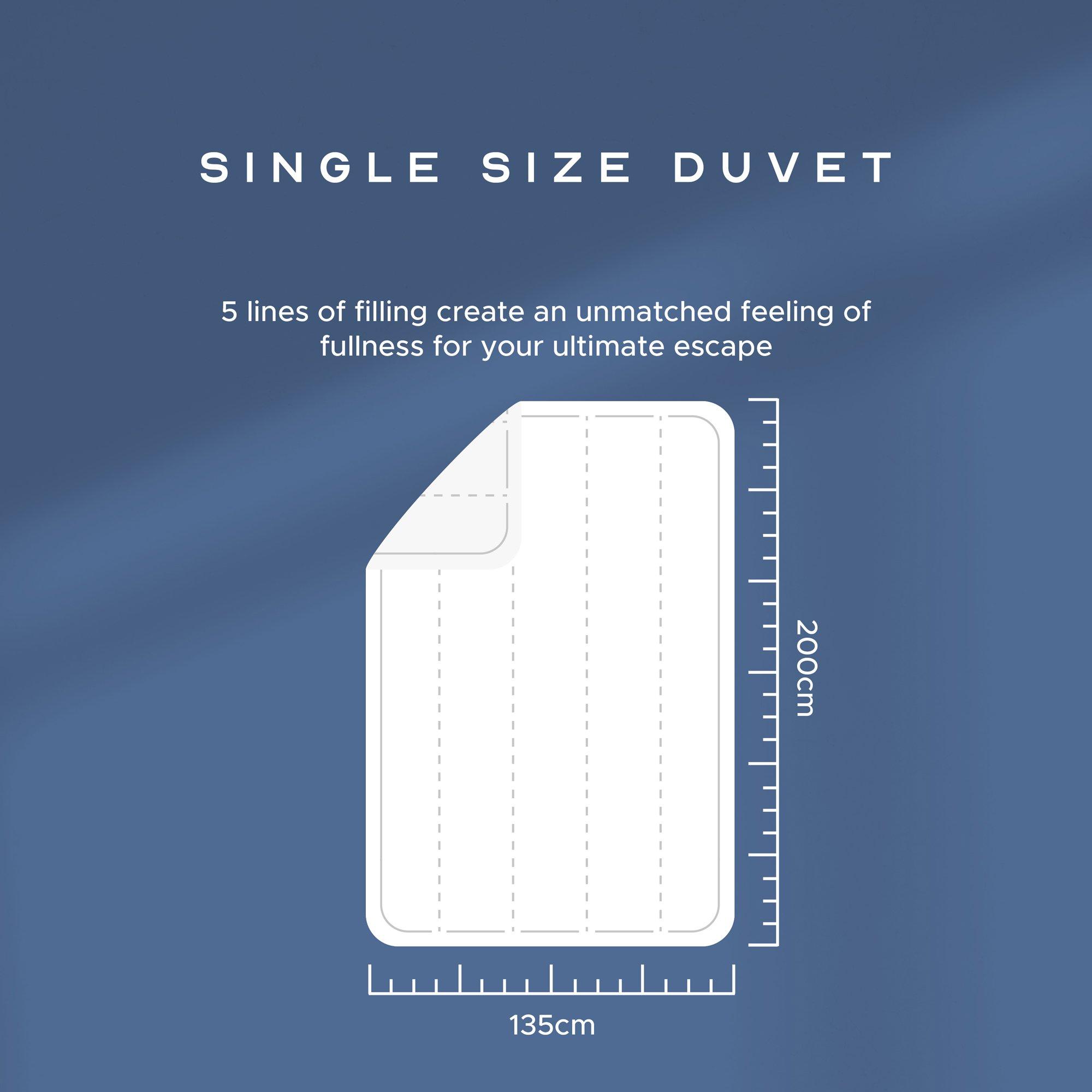 White - Snuggledown - Luxurious Hotel 13.5 Tog Duvet + 2 Medium Pillows - 5