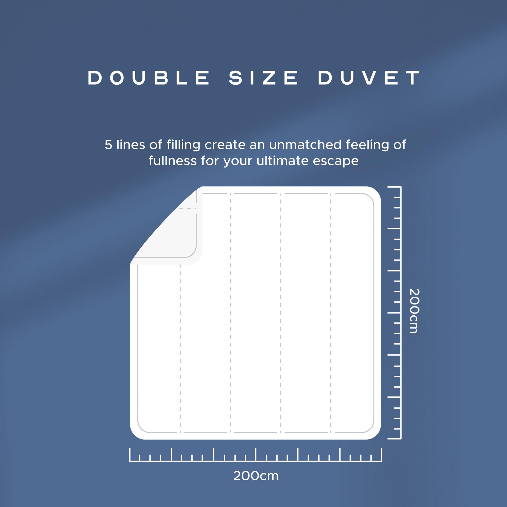 White - Snuggledown - Luxurious Hotel 13.5 Tog Duvet + 2 Medium Pillows - 6