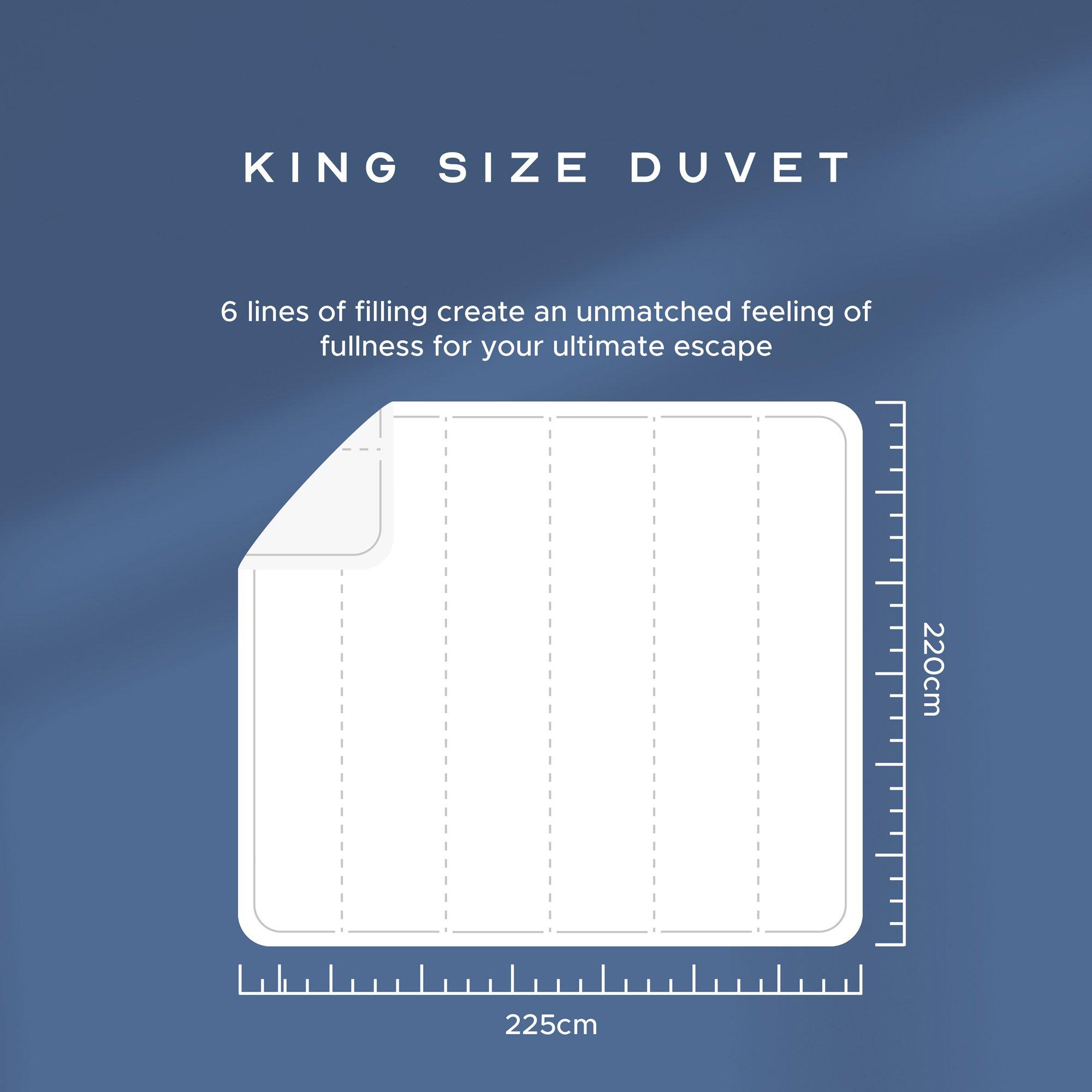 White - Snuggledown - Luxurious Hotel 13.5 Tog Duvet + 2 Medium Pillows - 7