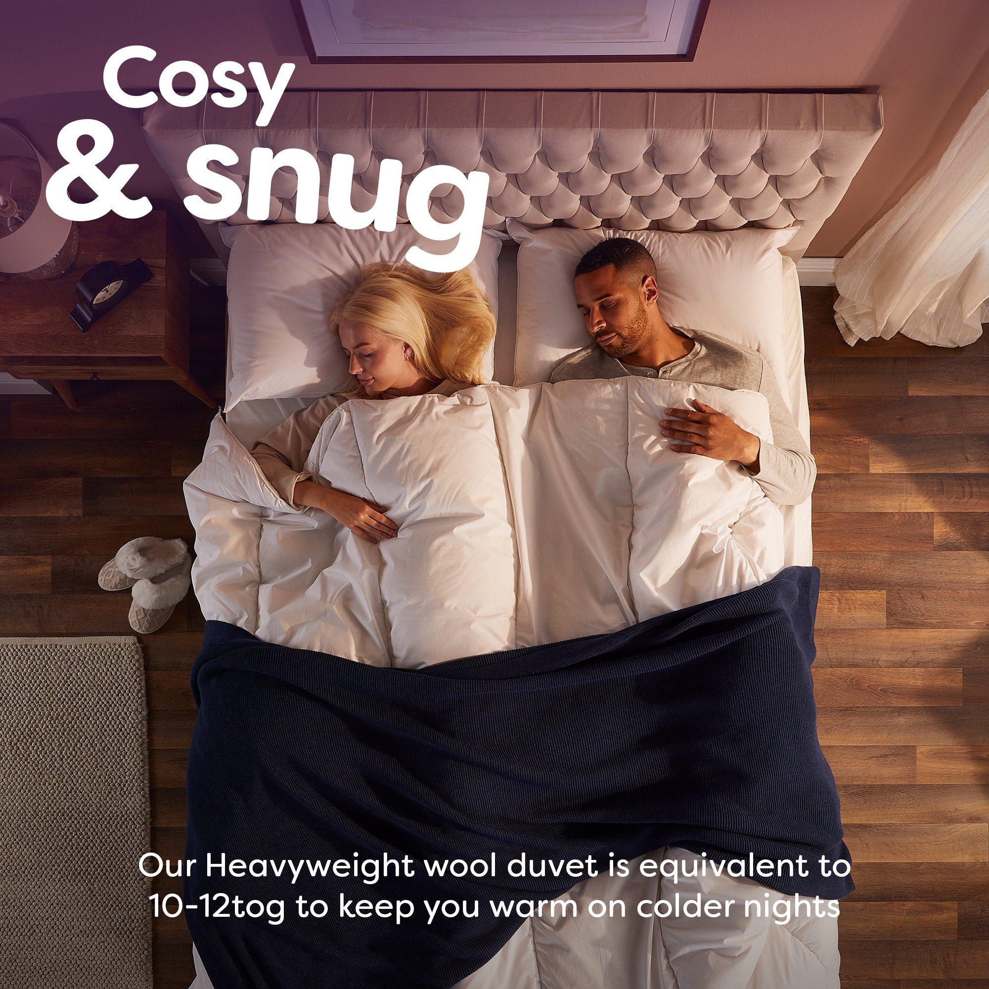 White - Slumberdown - Wonderful Wool Heavyweight Duvet + 2 Pillows - 5