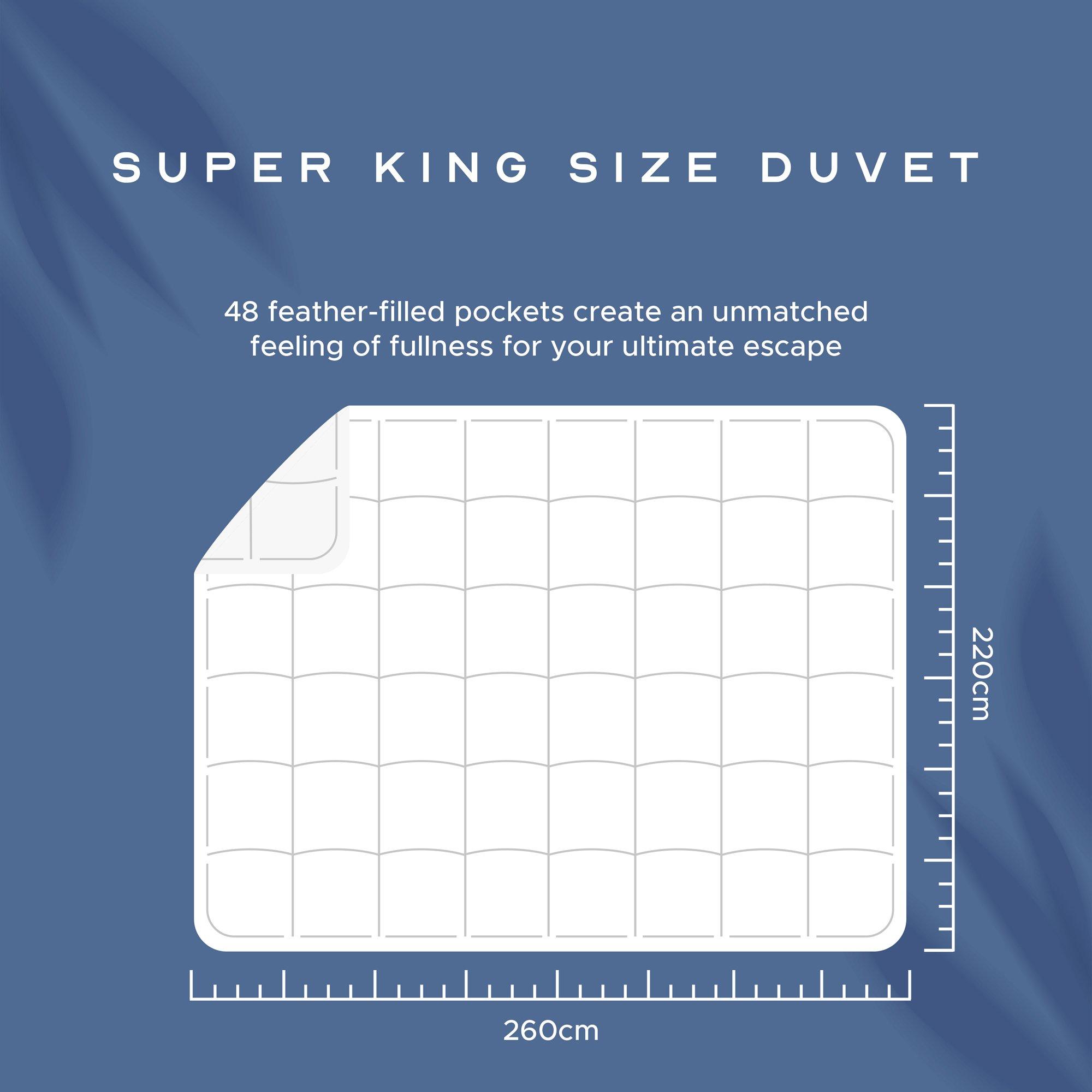 White - Snuggledown - Goose Feather & Down 9 + 4.5 Tog Duvet + 2 Pillows - 9