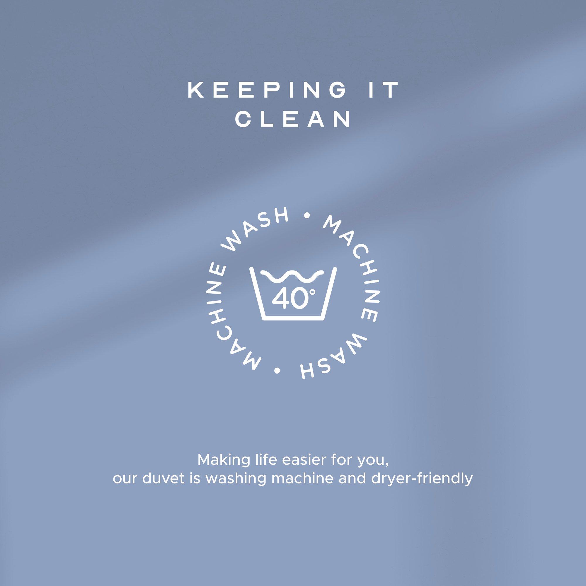 White - Snuggledown - Scandi Hollowfibre 13.5 Tog Duvet + 2 Med Pillows - 13