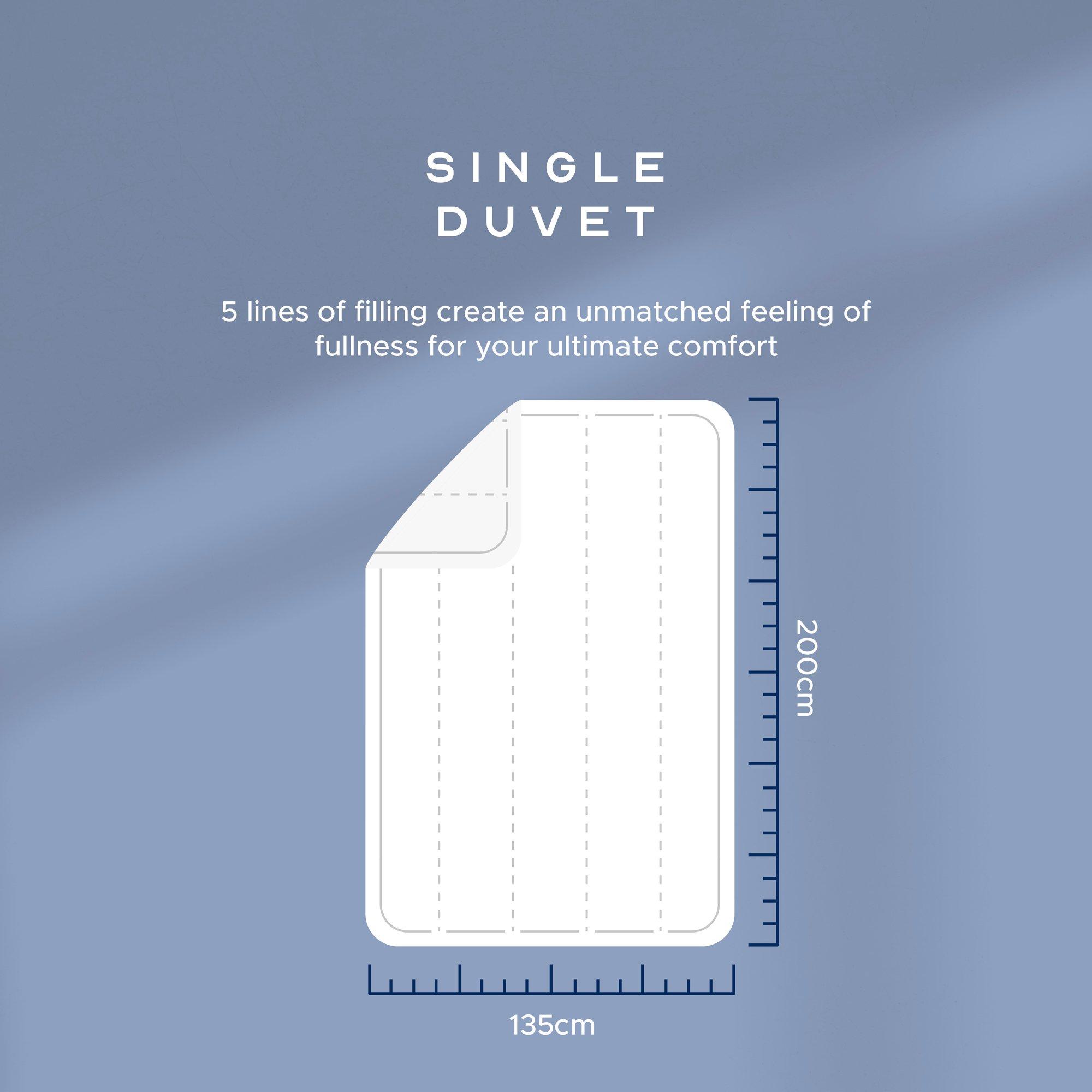 White - Snuggledown - Scandi Hollowfibre 13.5 Tog Duvet + 2 Med Pillows - 5