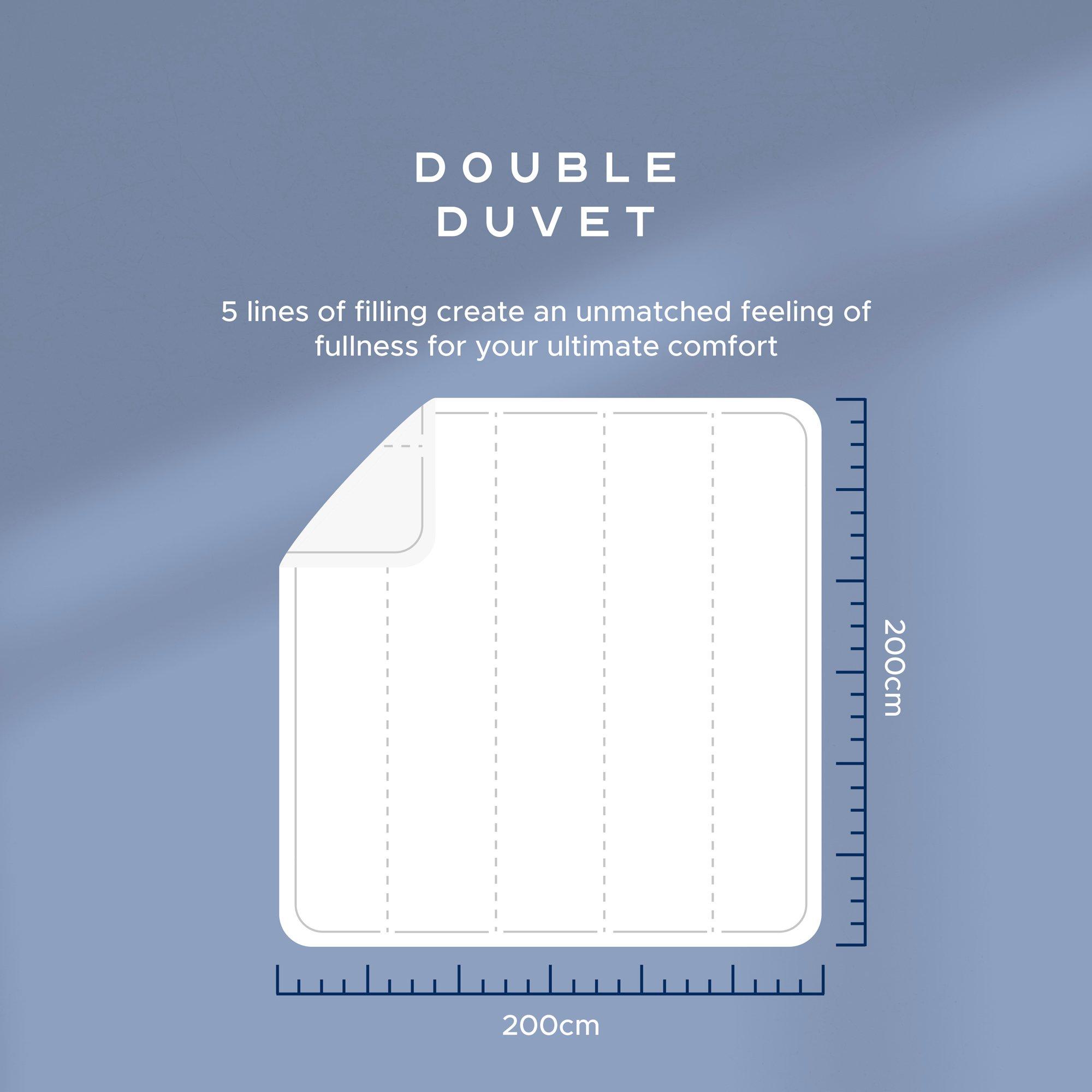 White - Snuggledown - Scandi Hollowfibre 13.5 Tog Duvet + 2 Med Pillows - 6