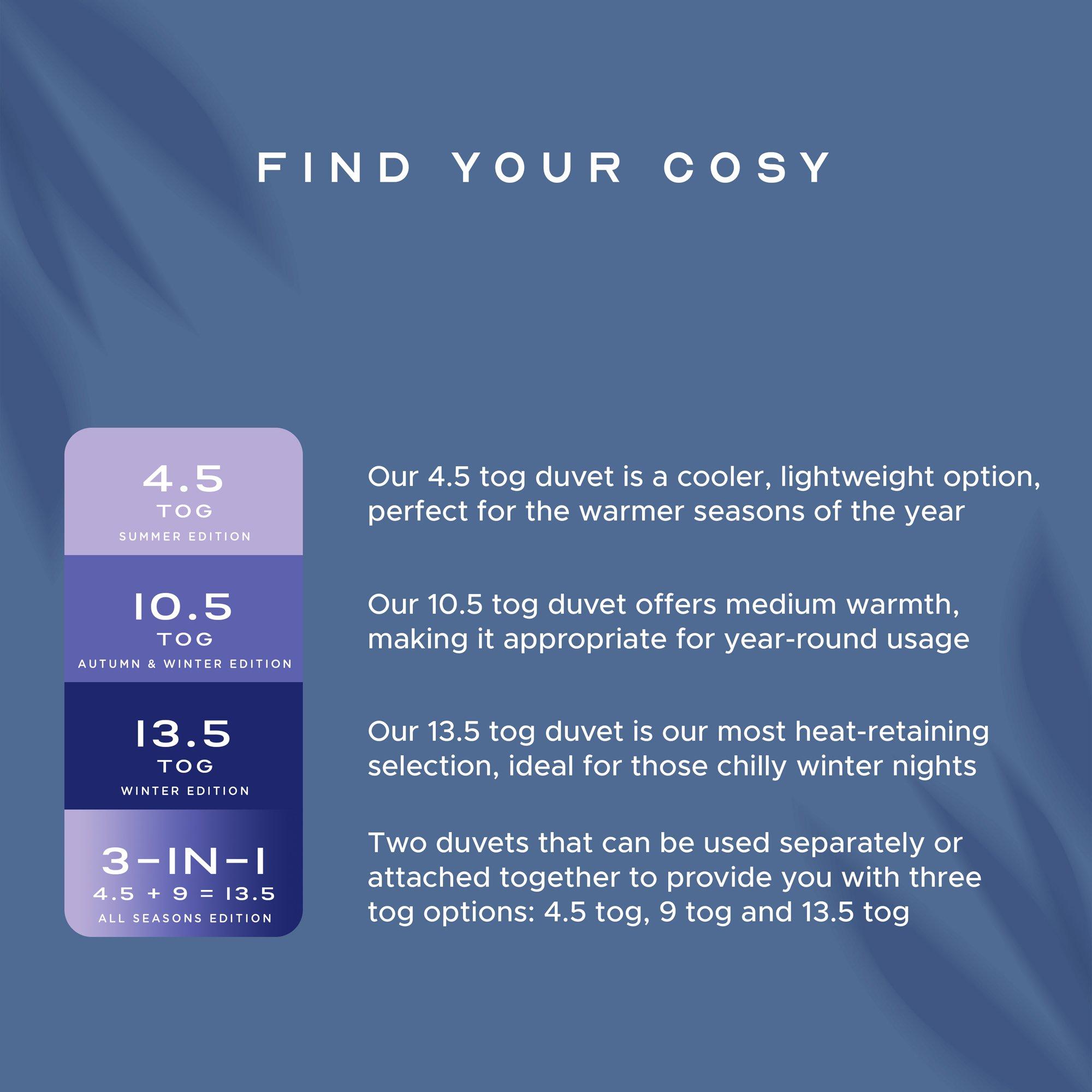 White - Snuggledown - Goose Feather & Down 10.5 Tog Duvet + 2 Pillows - 9