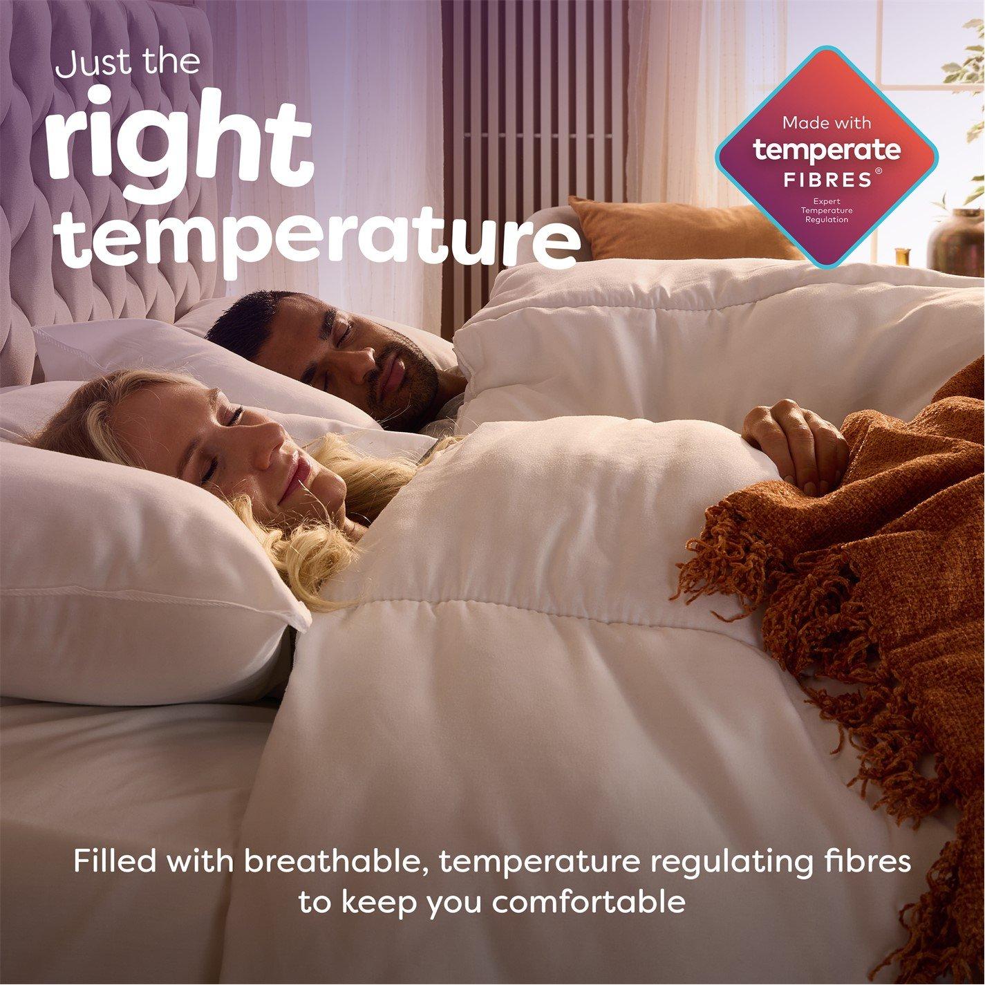 White - Slumberdown - Climate Control 13.5 Tog Duvet + 2 Pillows - 2