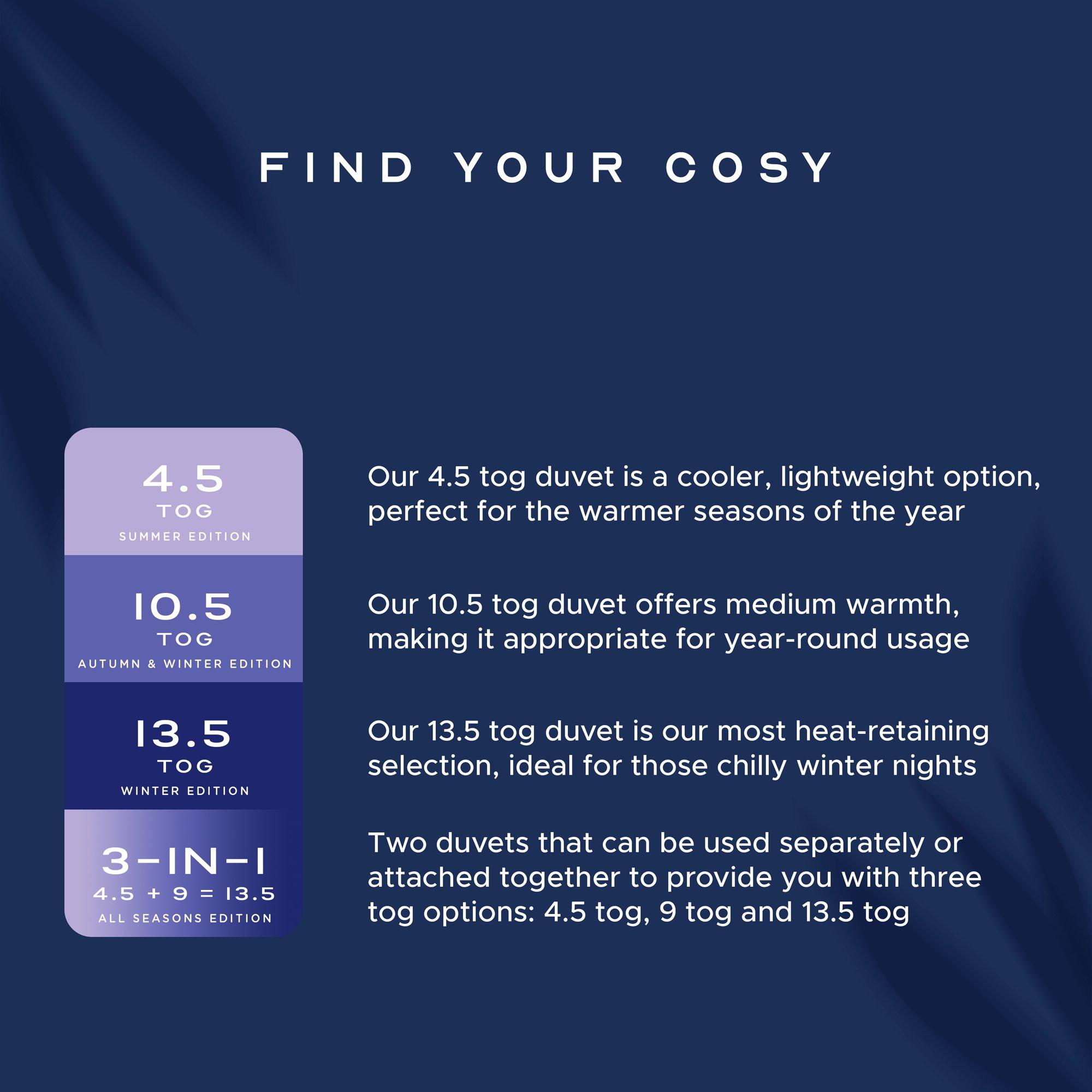 White - Snuggledown - Hungarian Goose Down 4.5 Tog Duvet + 2 Pillows - 11