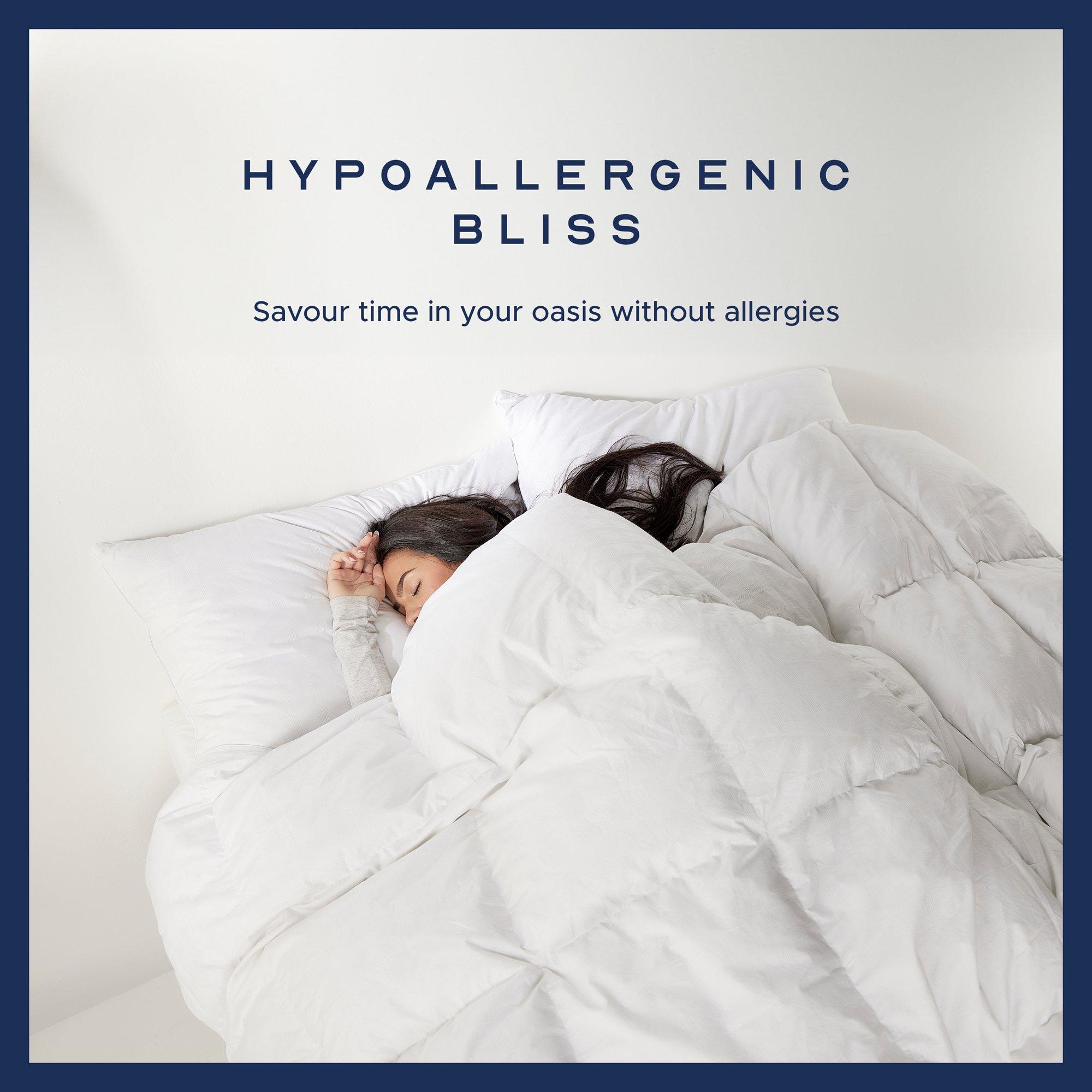 White - Snuggledown - Hungarian Goose Down 4.5 Tog Duvet + 2 Pillows - 4