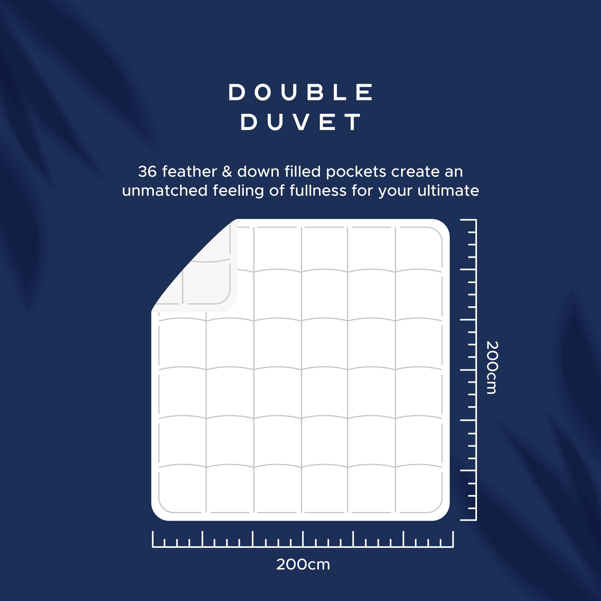 White - Snuggledown - Hungarian Goose Down 4.5 Tog Duvet + 2 Pillows - 7