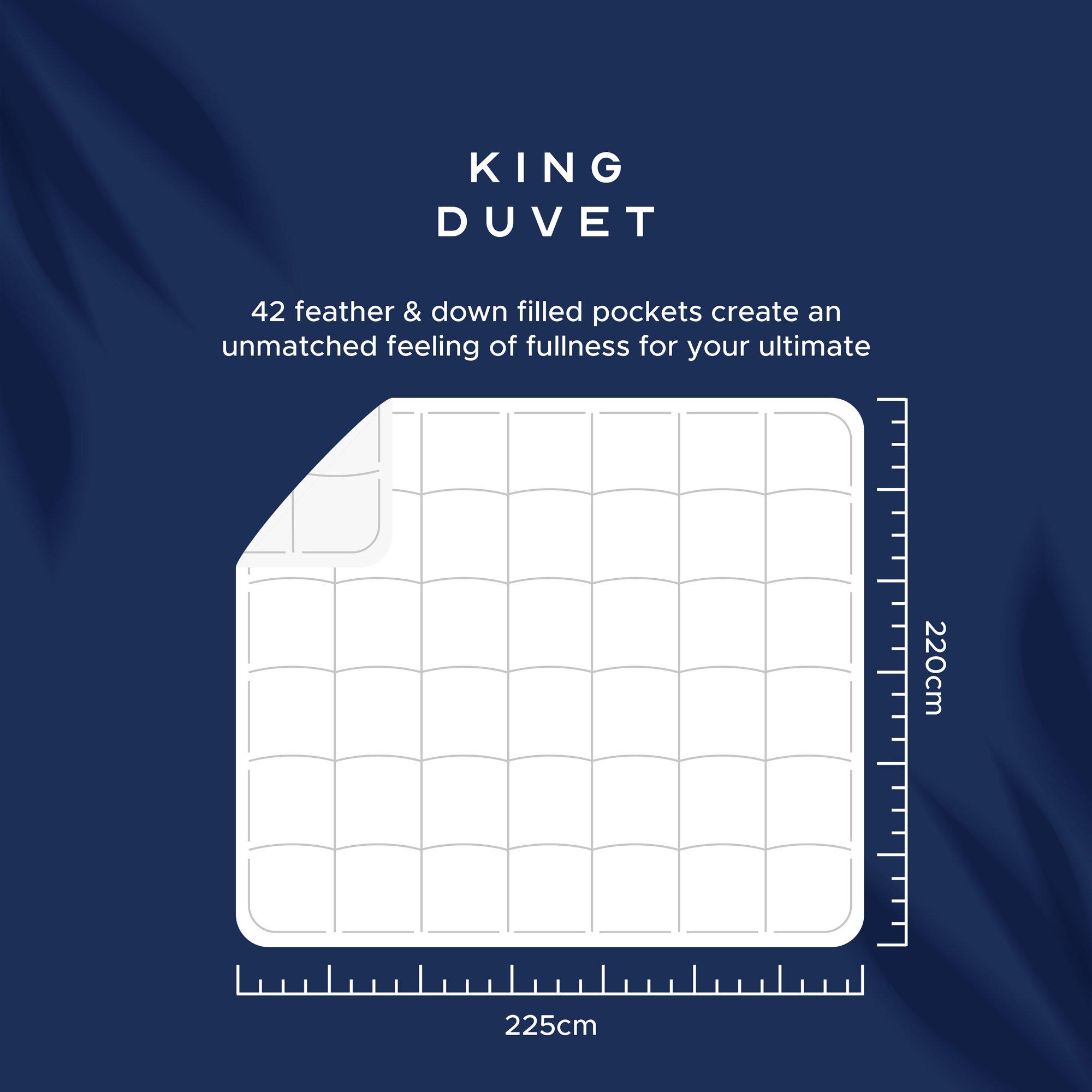 White - Snuggledown - Hungarian Goose Down 4.5 Tog Duvet + 2 Pillows - 8