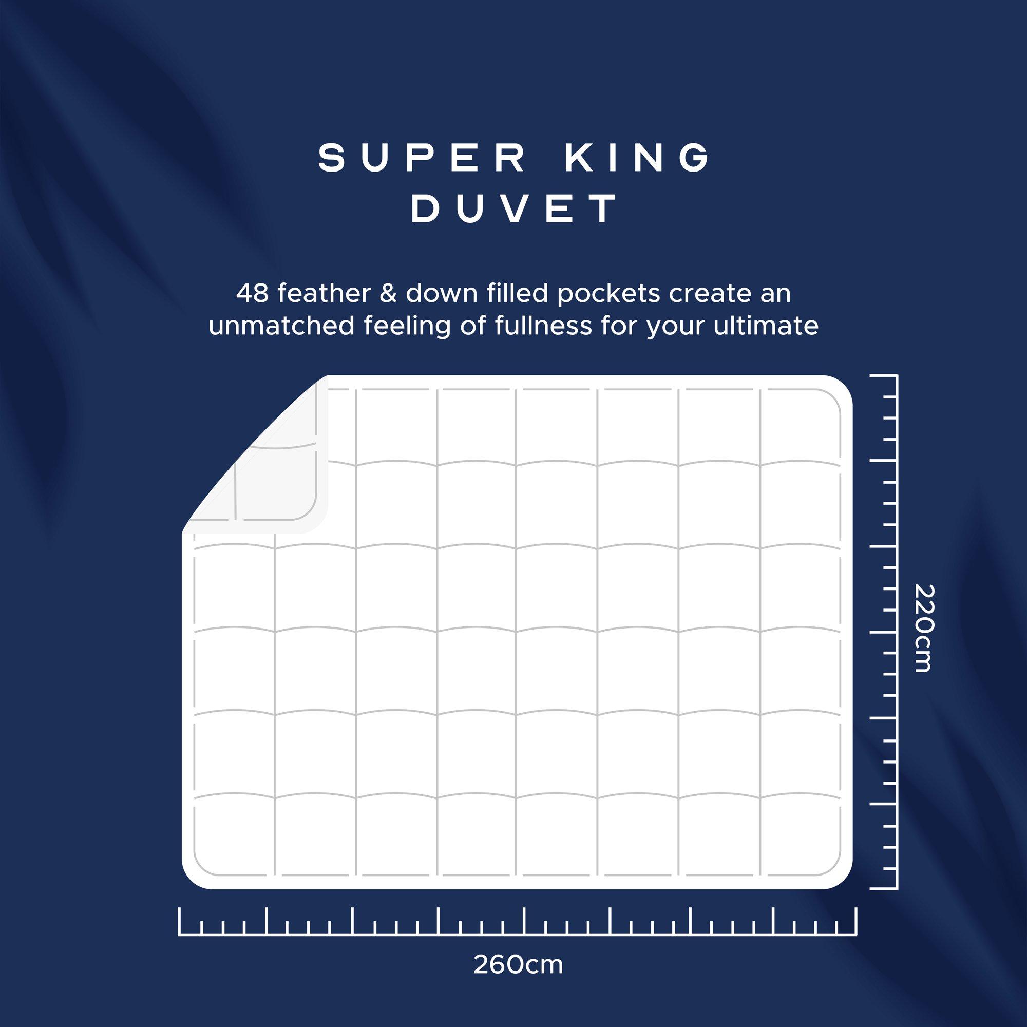 White - Snuggledown - Hungarian Goose Down 4.5 Tog Duvet + 2 Pillows - 9