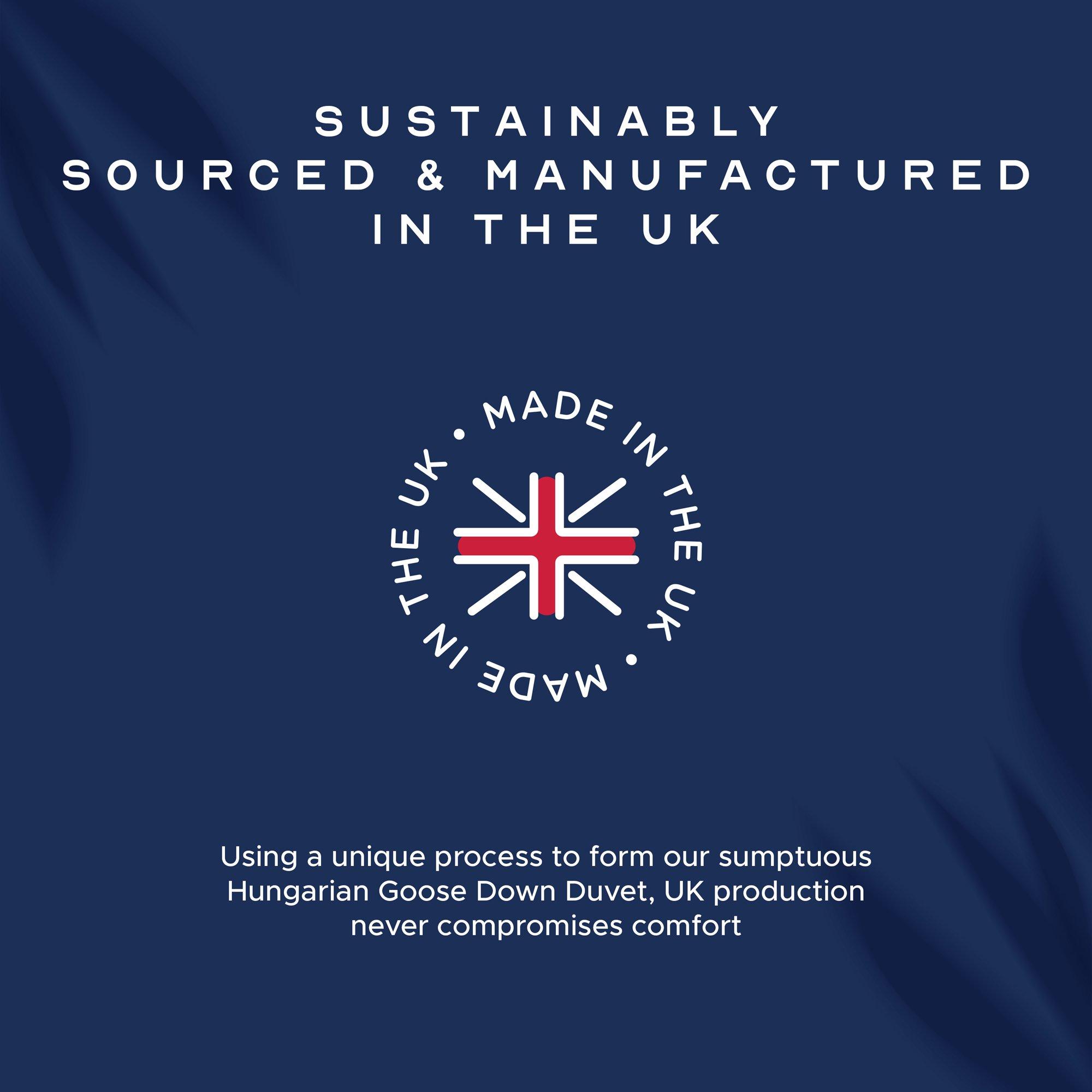 White - Snuggledown - Hungarian Goose Down 4.5 Tog Duvet + 2 Pillows - 10