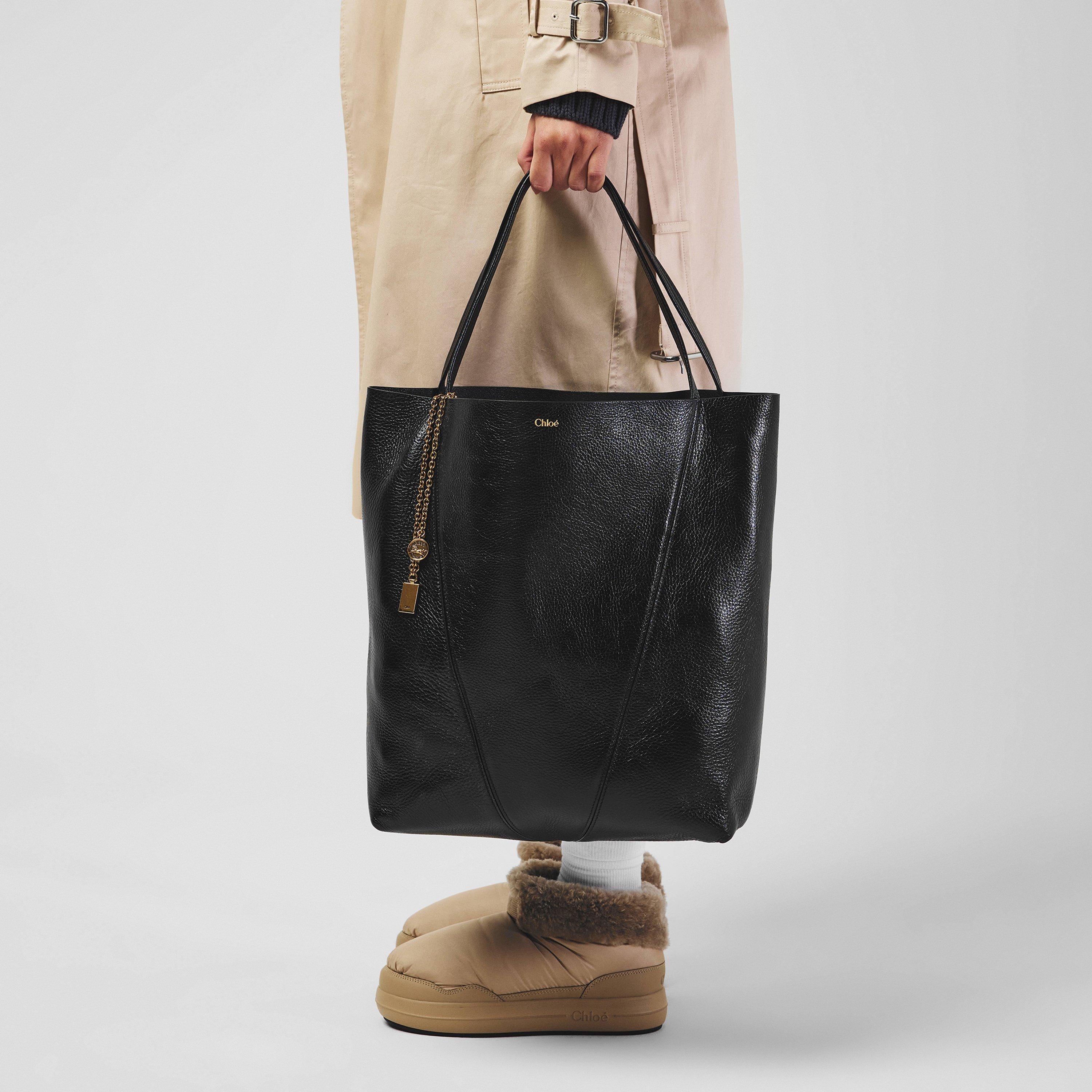 Black - Chloe - Spin Medium Tote Bag - 2