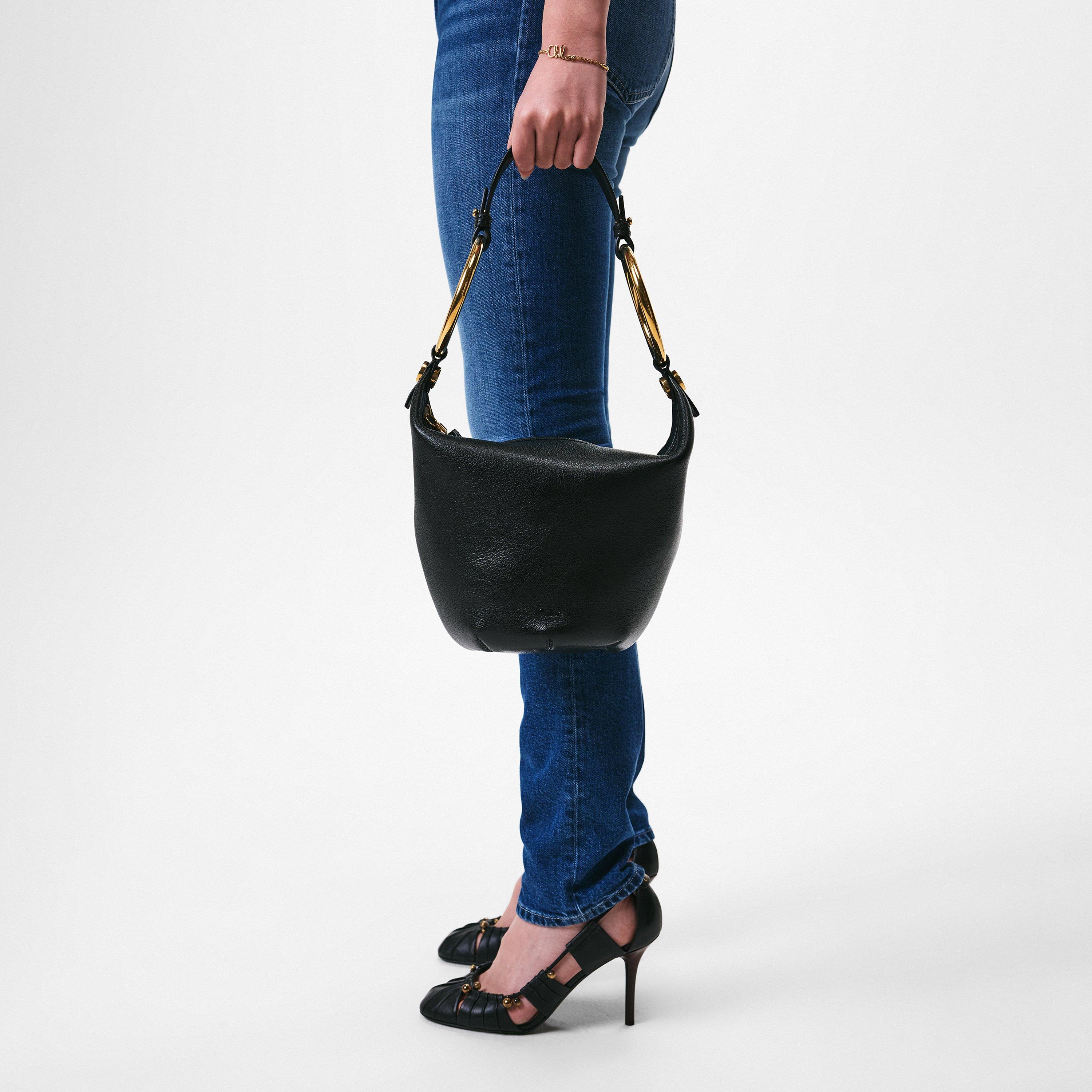 Black - Chloe - Bracelet Hobo Bag - 2