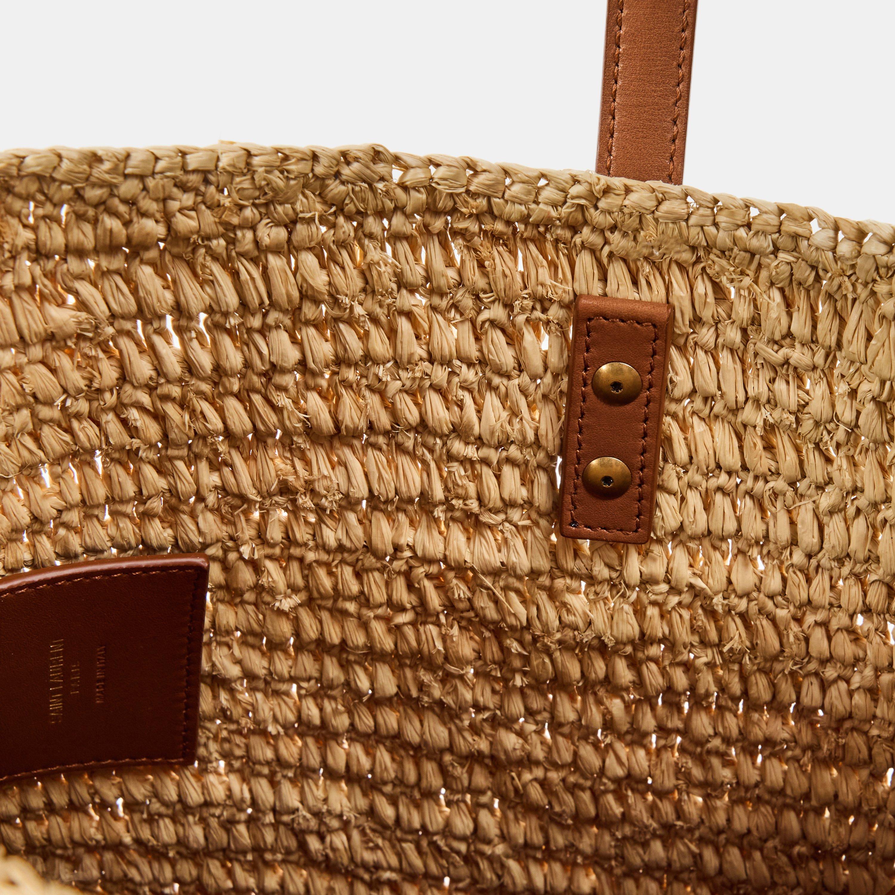 Brown/Brick - Saint Laurent - Women's Le Raffia Hobo Bag - 5