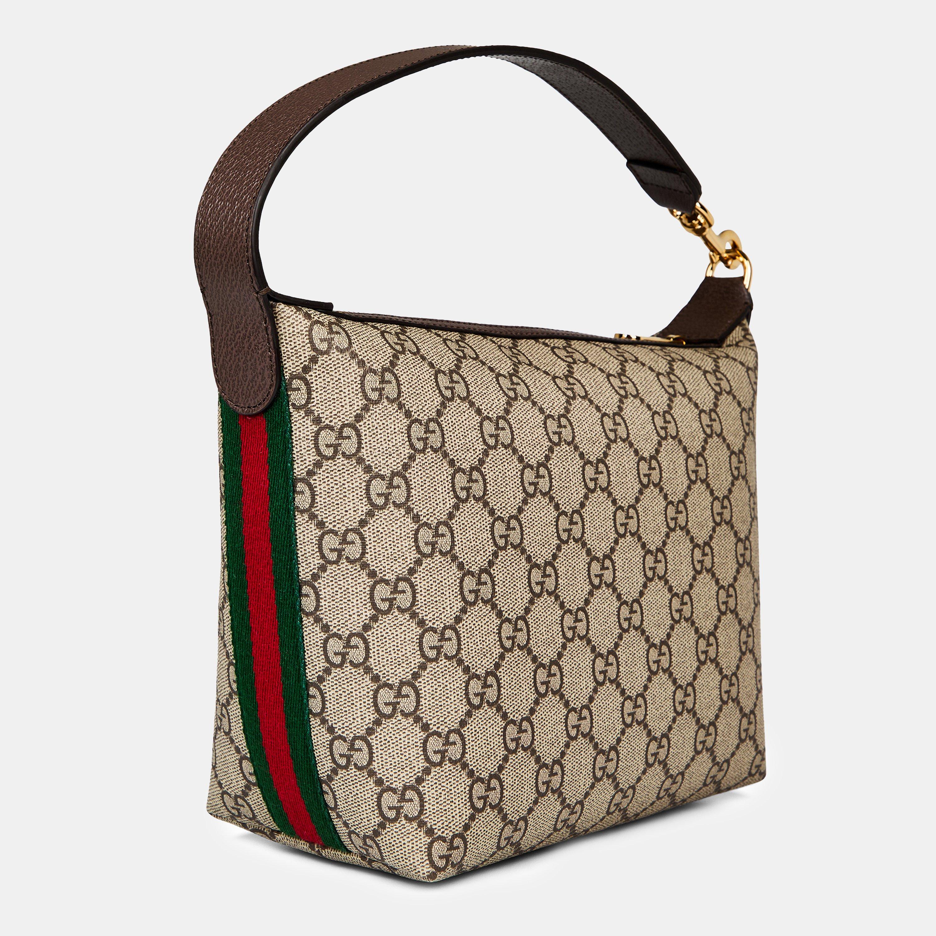 Beige Ebony - Gucci - Ophidia Mini Hobo Bag - 2