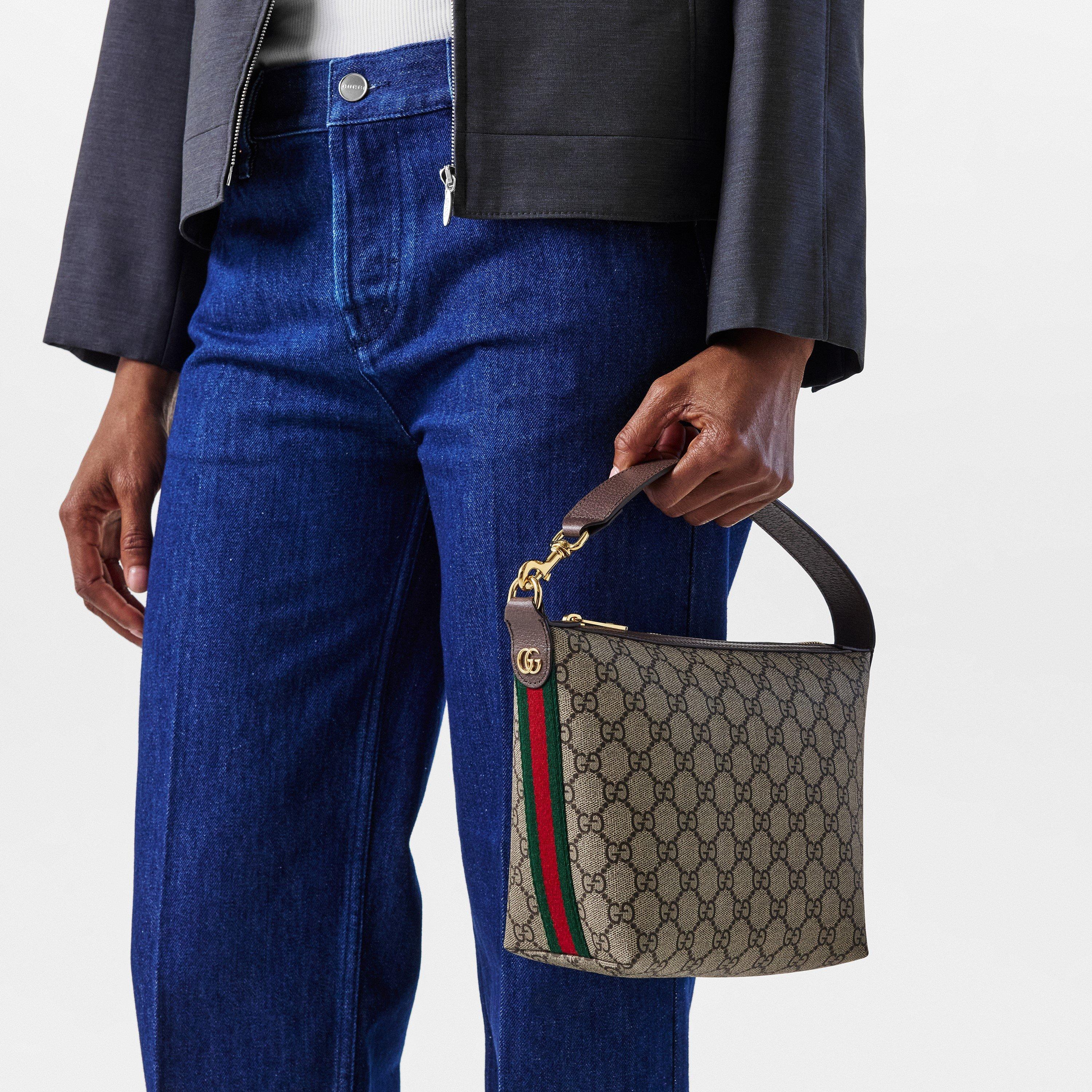 Beige Ebony - Gucci - Ophidia Mini Hobo Bag - 3