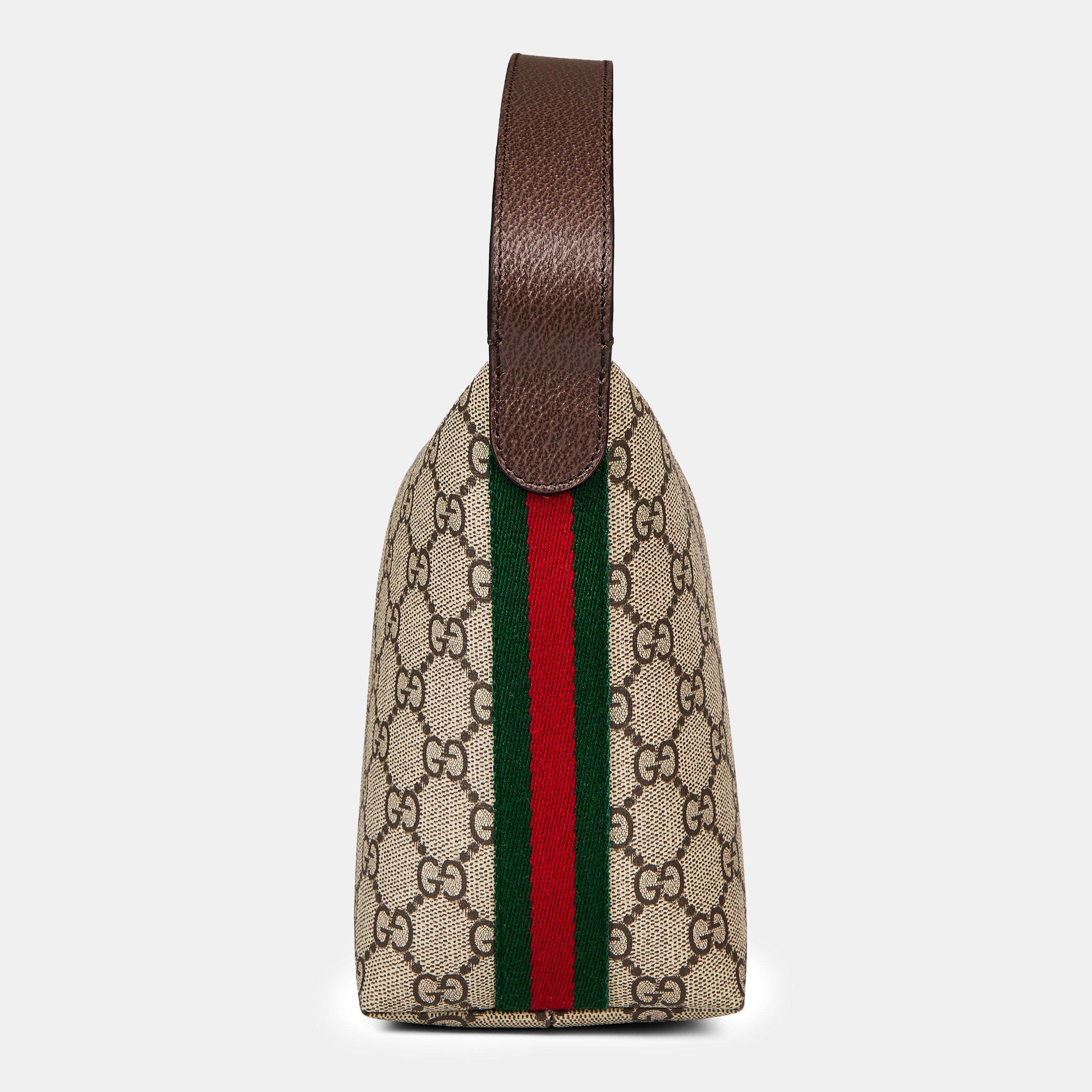 Beige Ebony - Gucci - Ophidia Mini Hobo Bag - 4