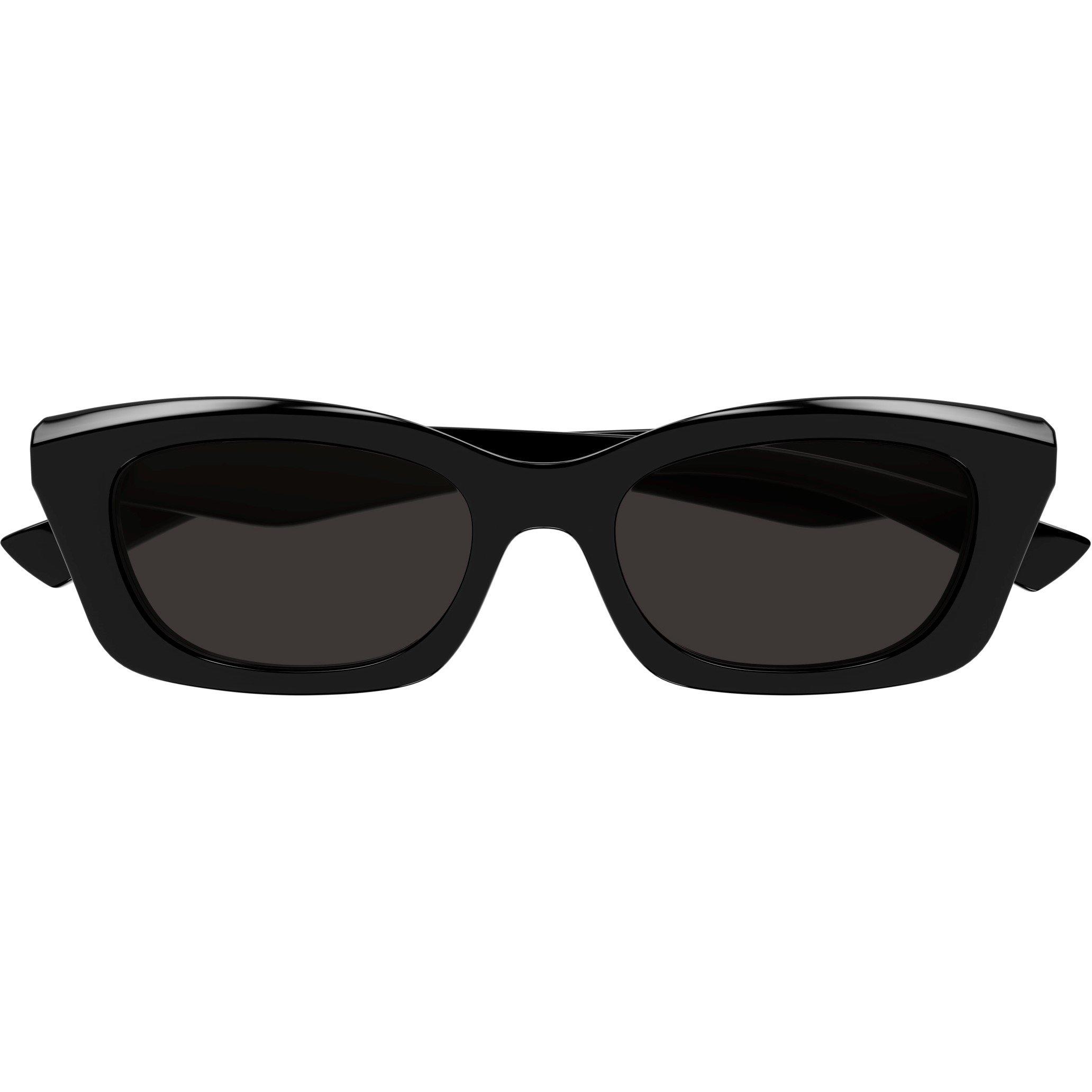 Black/Grey - Alexander McQueen - Women's Structured UV Protection Rectangle Sunglasses - 2