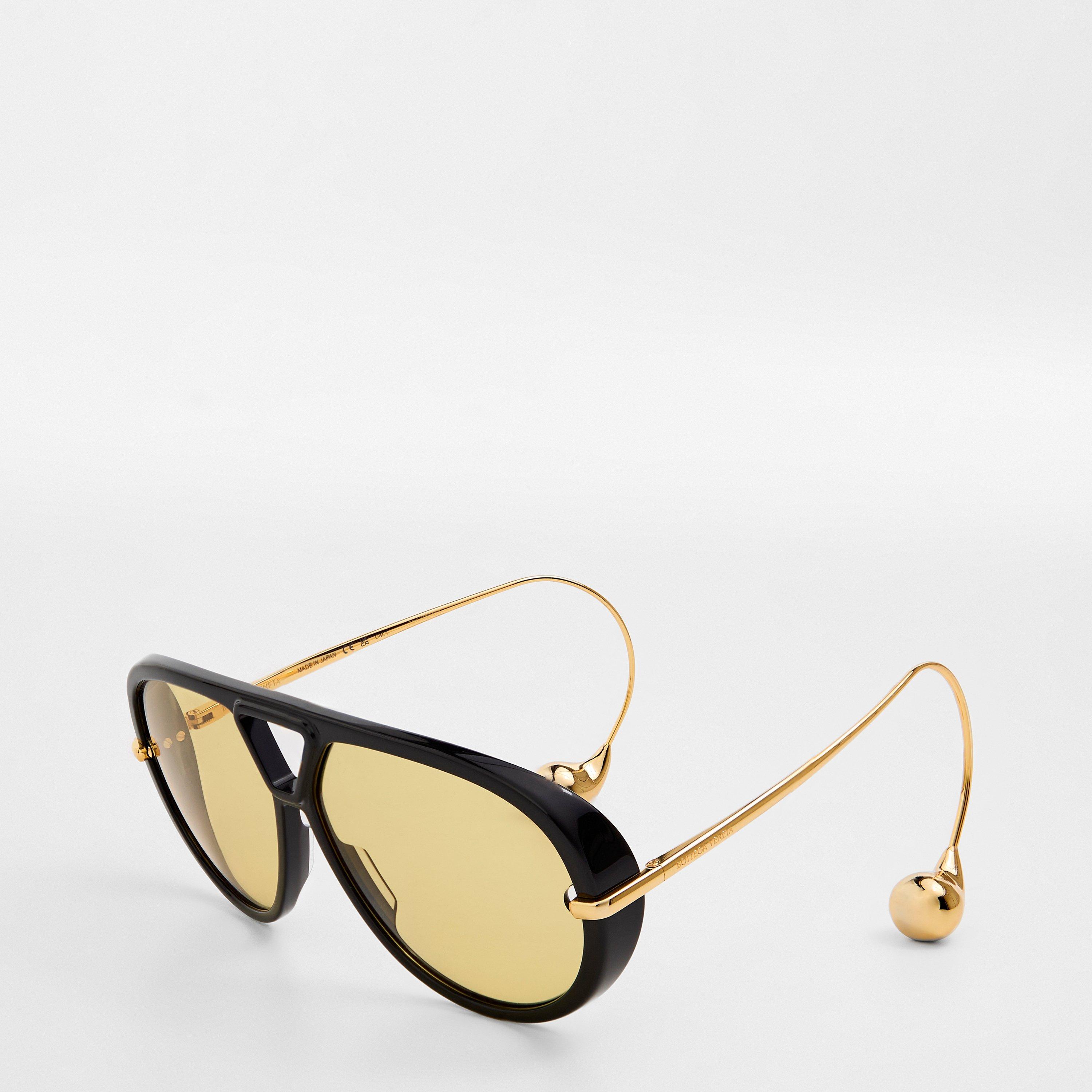 Bottega Veneta Woman Sunglass BV1273S - Frame color: Black, Lens color: Yellow - Image 4