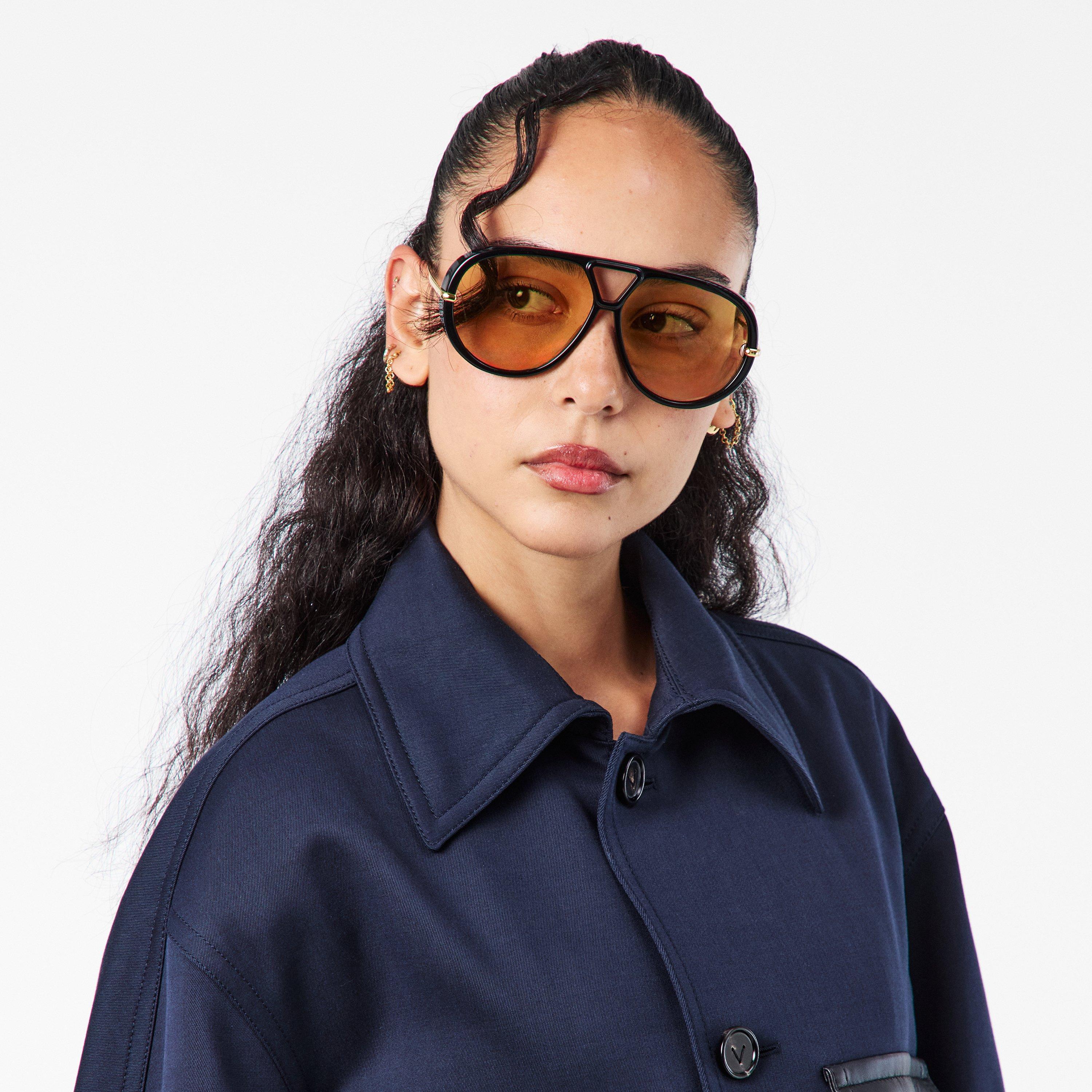 Black/Gold - Bottega Veneta - Drop Aviator Sunglasses - 3