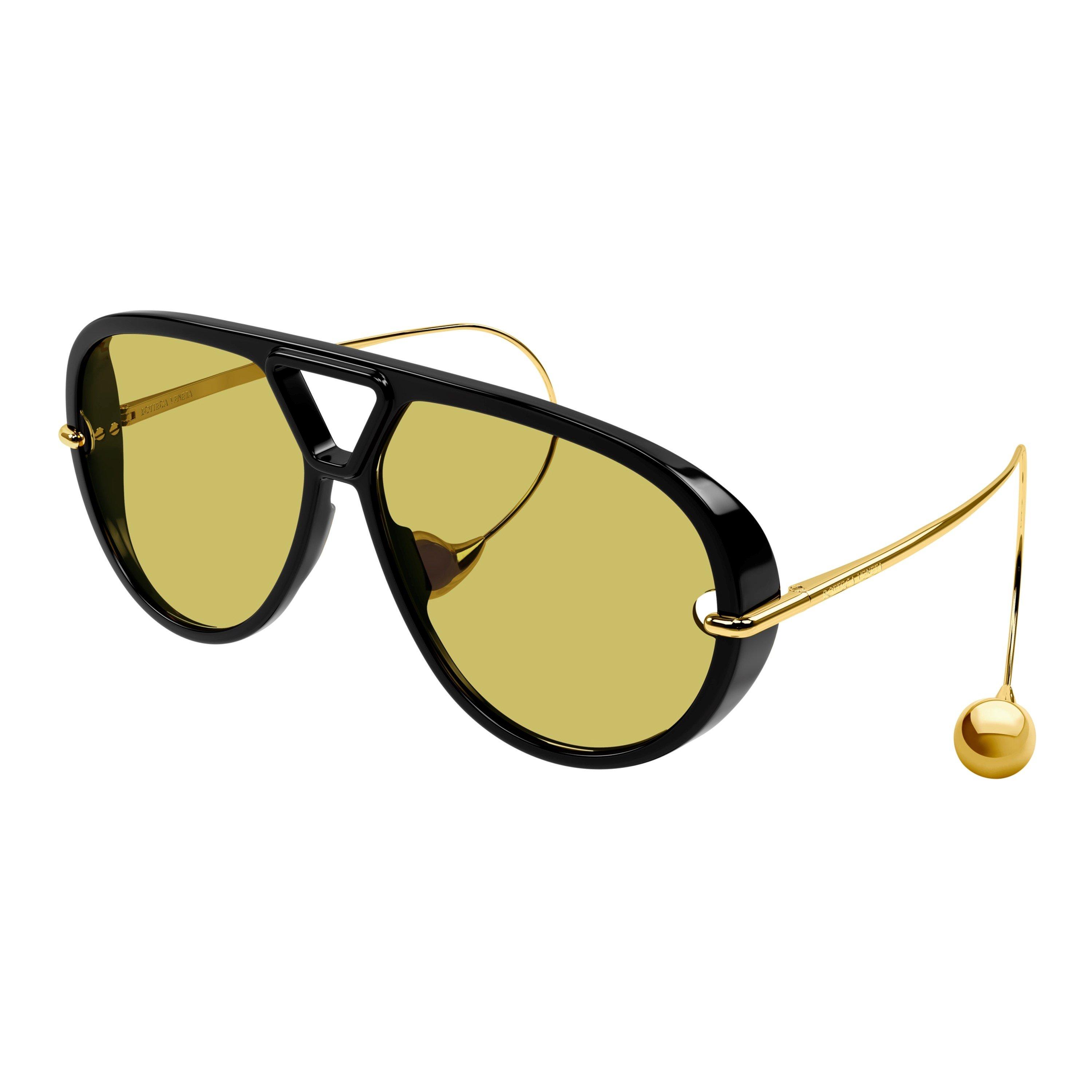 Black/Gold - Bottega Veneta - Bottega Veneta BV1273S Drop Aviator Sunglasses - 4