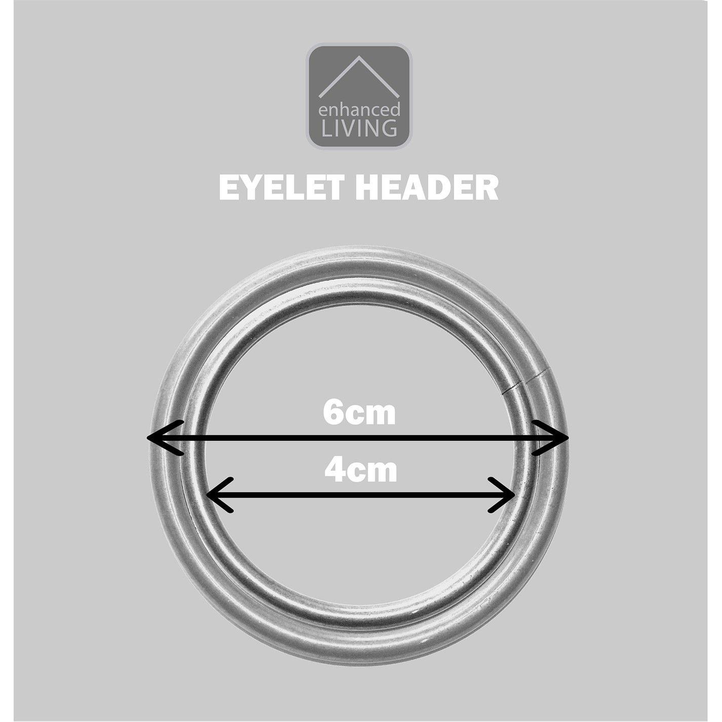 Silver - Enhanced Living - Royale Boucle Room Darkening Eyelet Curtains - 4