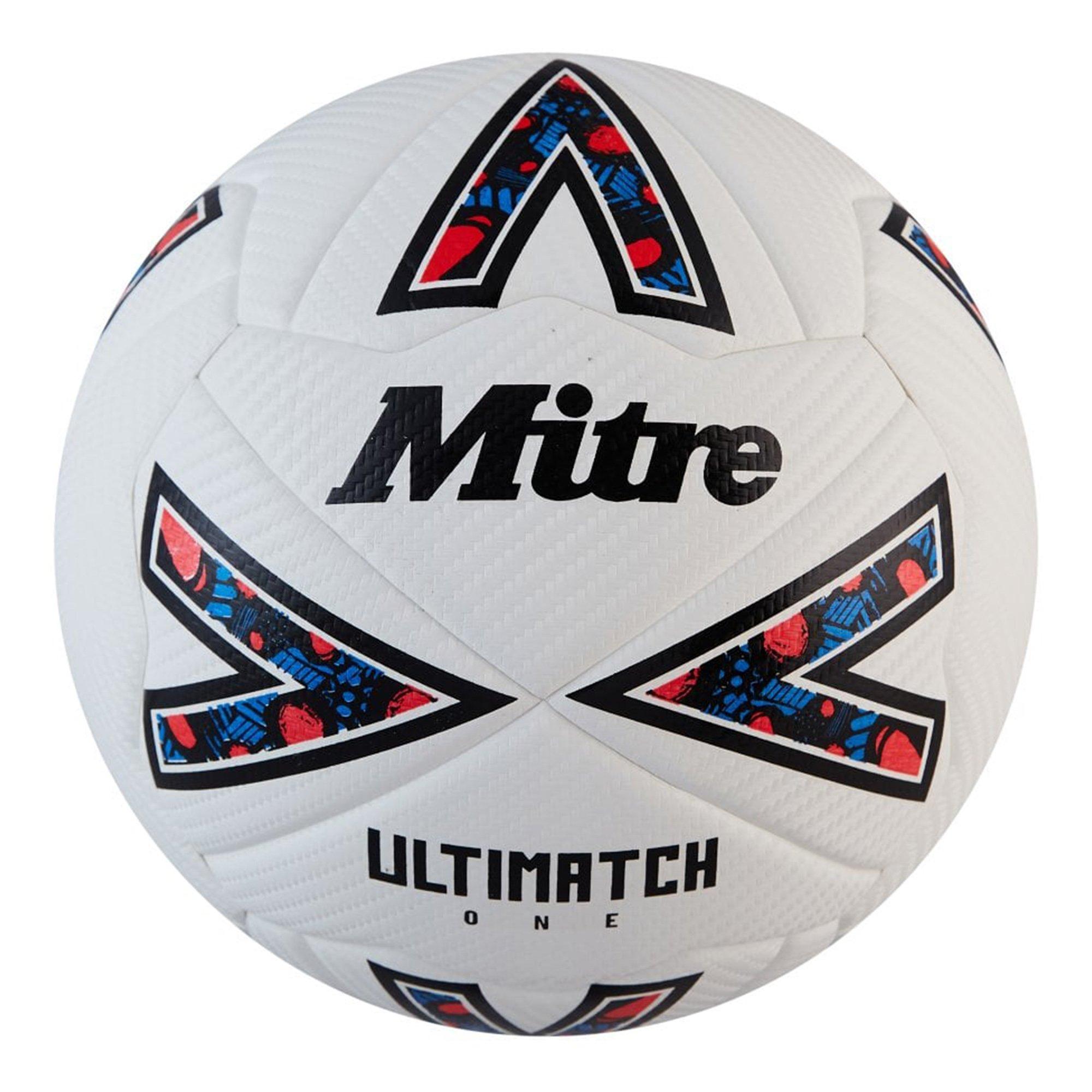 Wht/Blk/Red - Mitre - Ultimatch One Football - 1