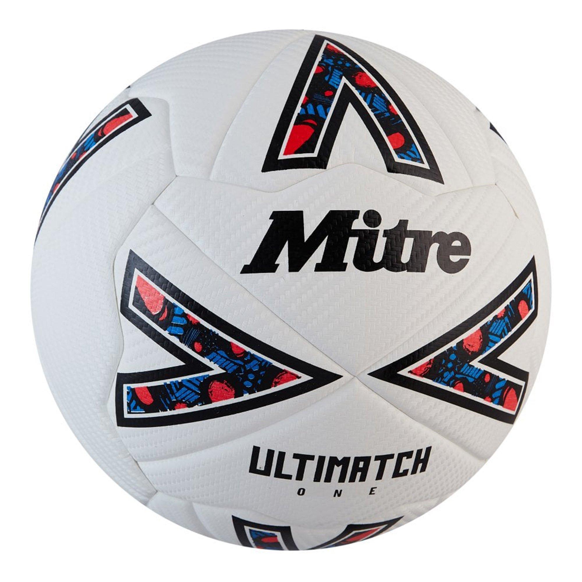 Wht/Blk/Red - Mitre - Ultimatch One Football - 2
