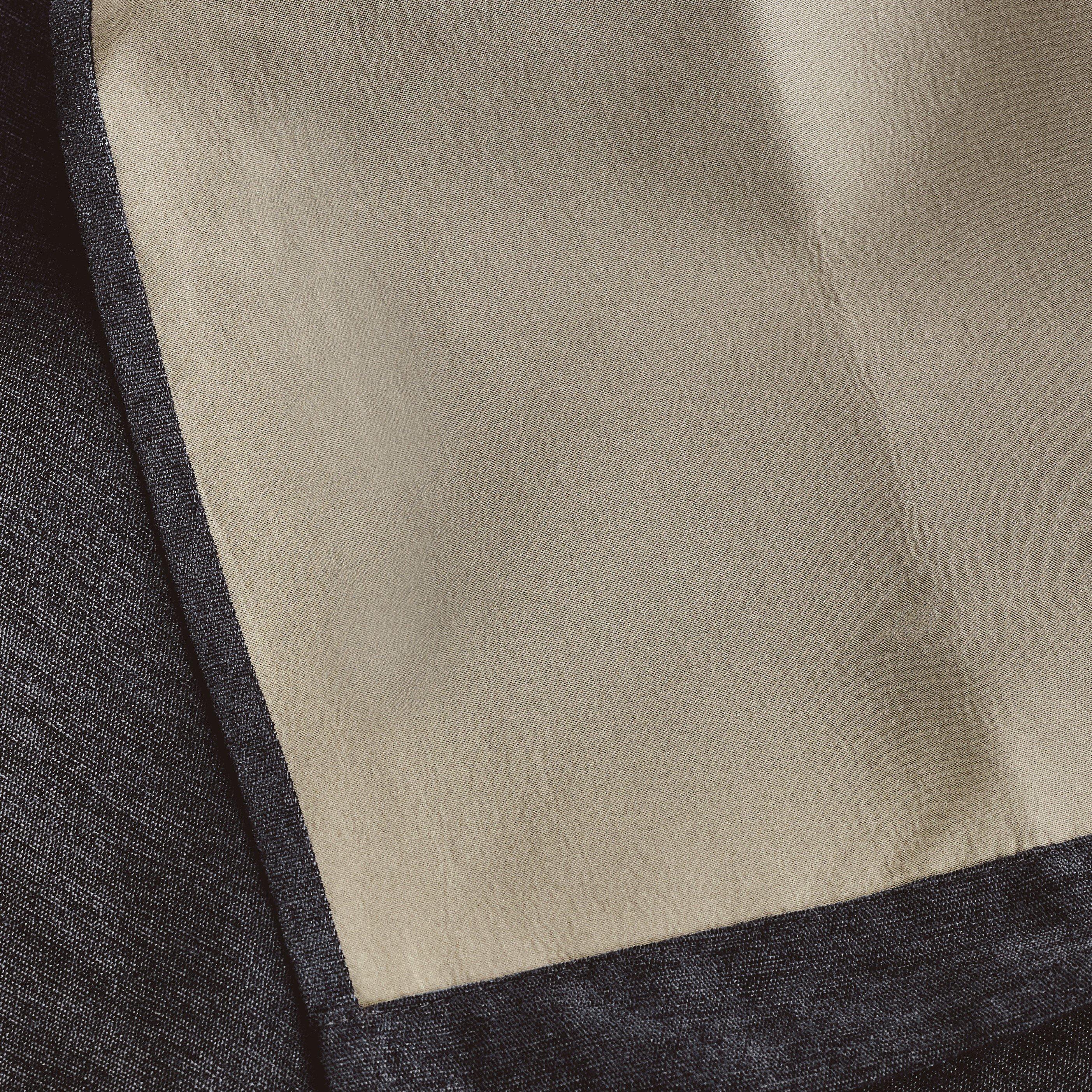 Charcoal - Alan Symonds - Chenille Blackout Ring Top Eyelet Curtains - 4