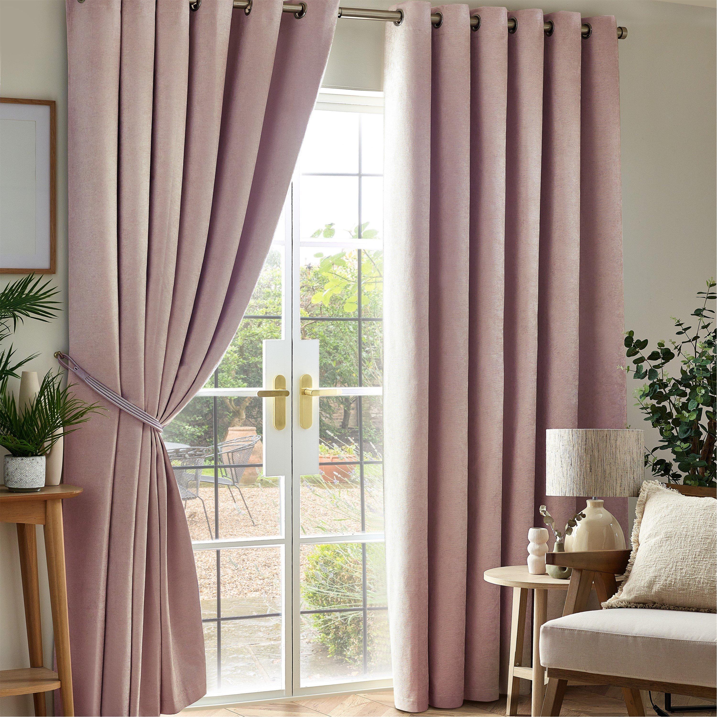 Chenille Blackout Ring Top Eyelet Curtains