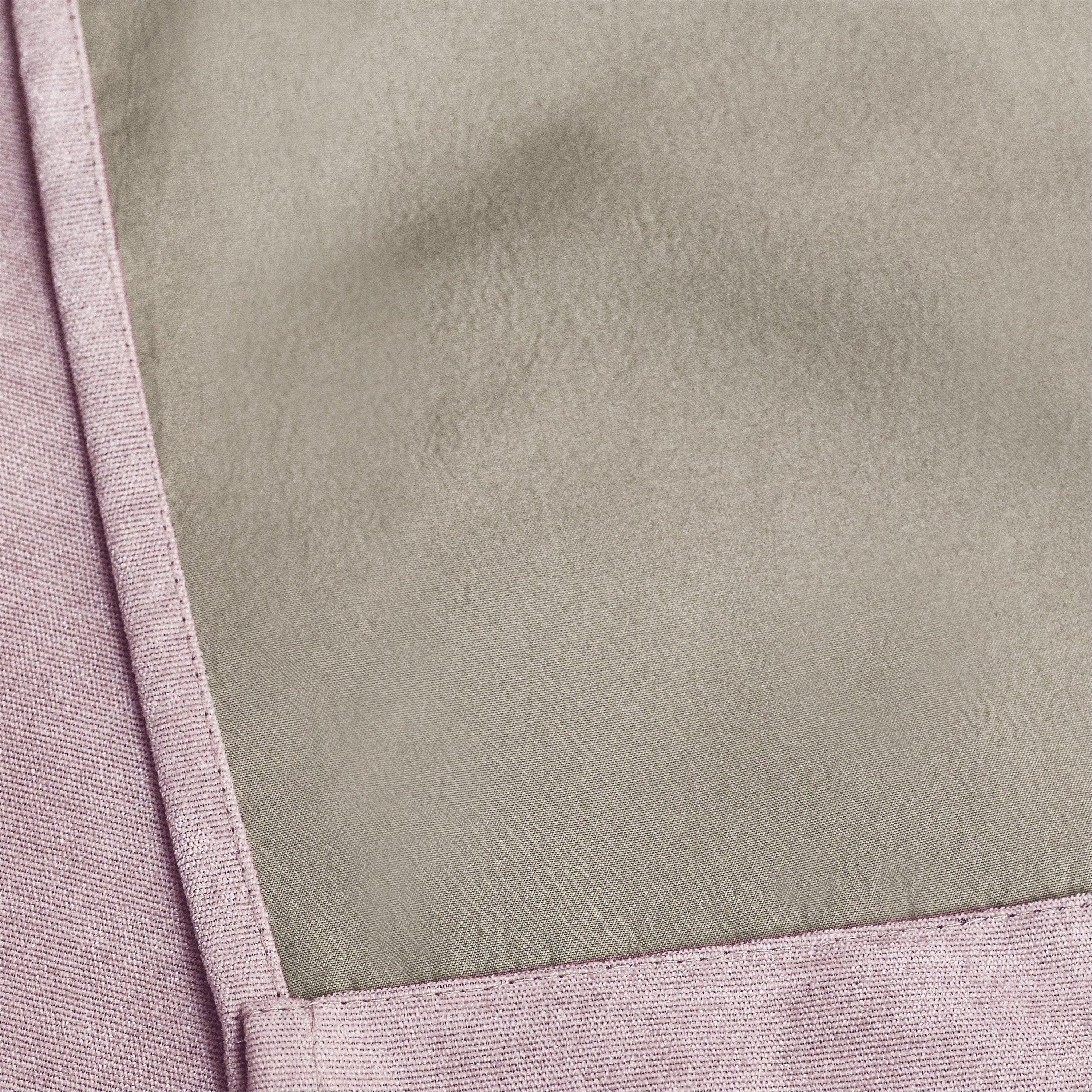 Pink - Alan Symonds - Chenille Blackout Pencil Pleat Top Curtains - 4