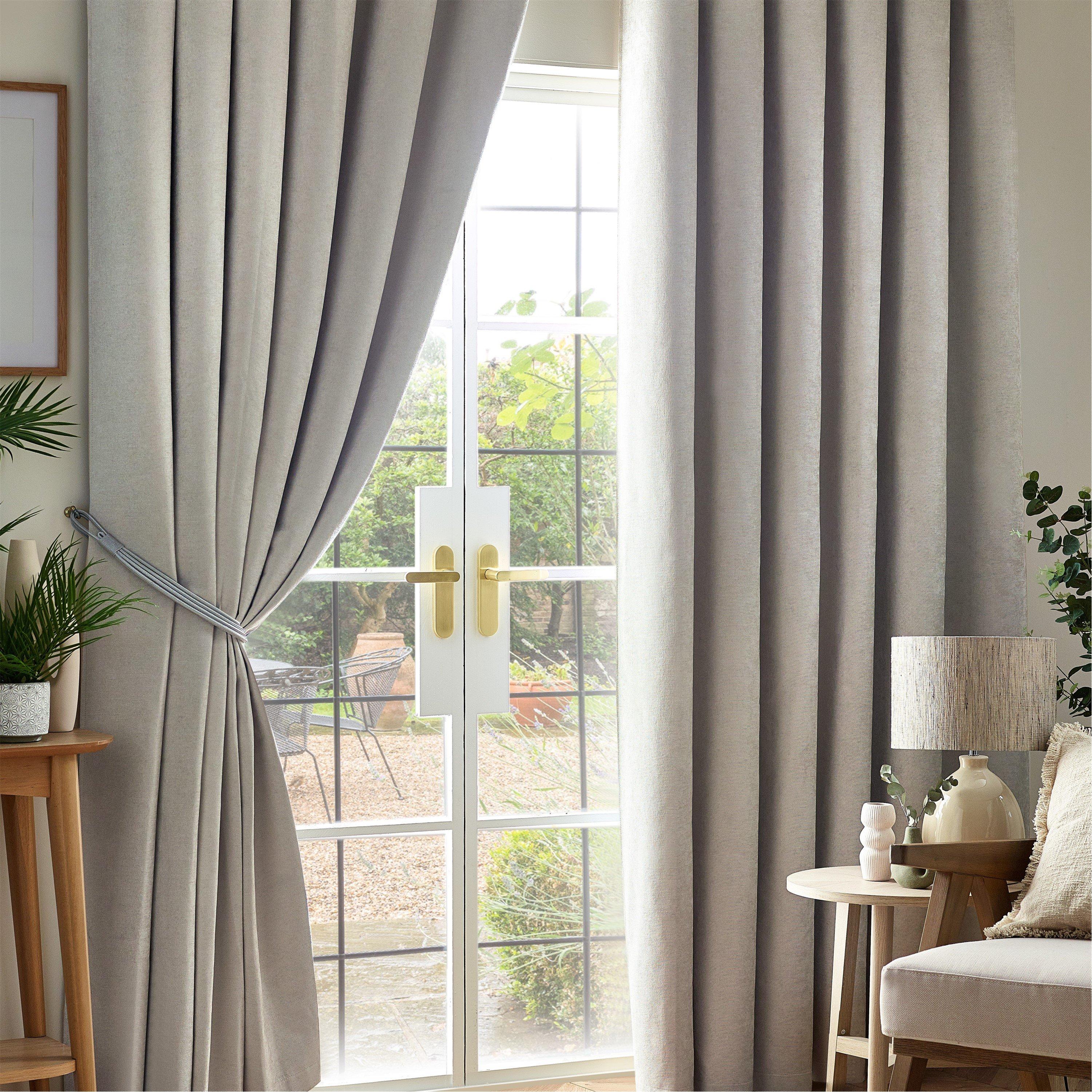 Chenille Blackout Pencil Pleat Top Curtains