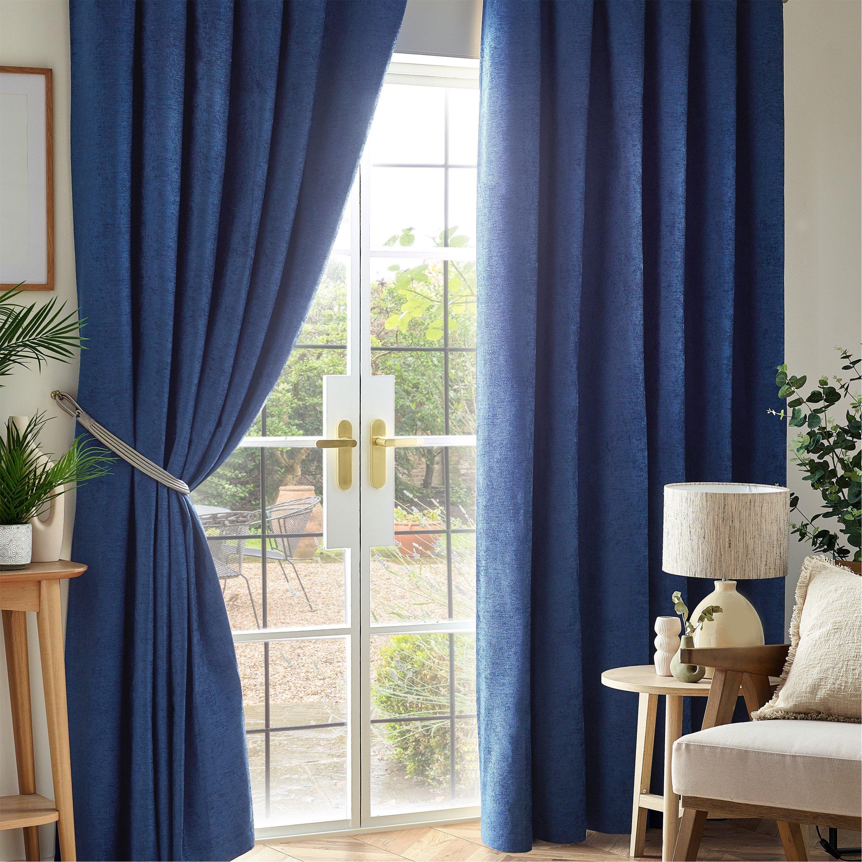 Chenille Blackout Pencil Pleat Top Curtains