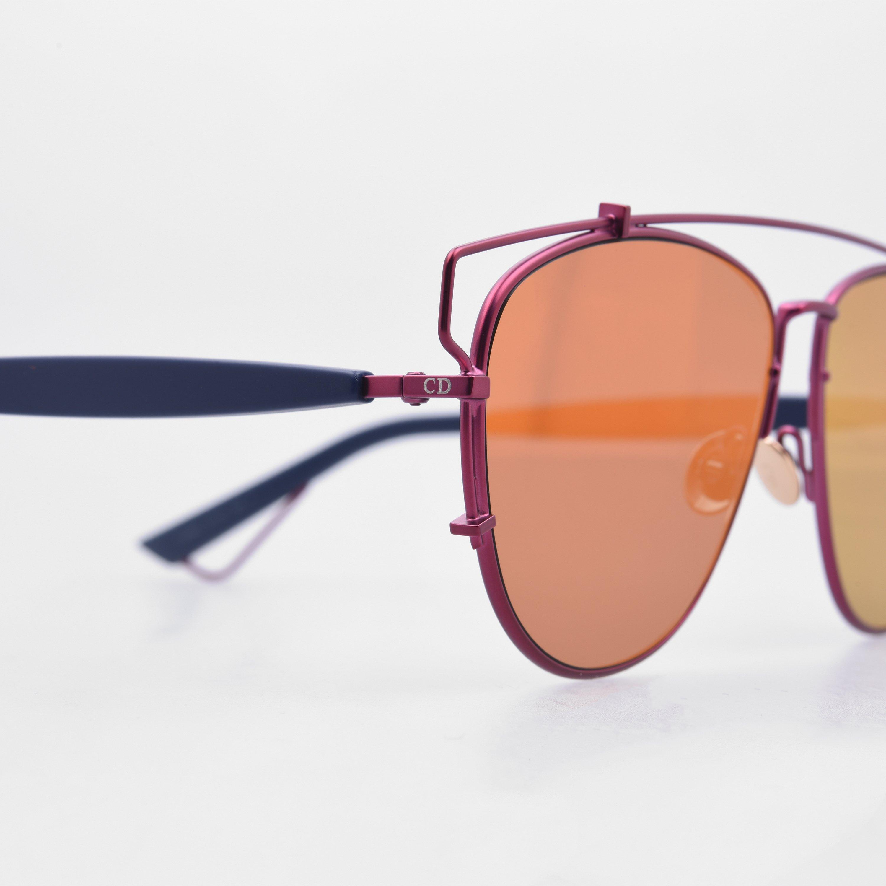 - - DIOR - Red Matte 0CD000621 Rectangle Sunglasses - 3