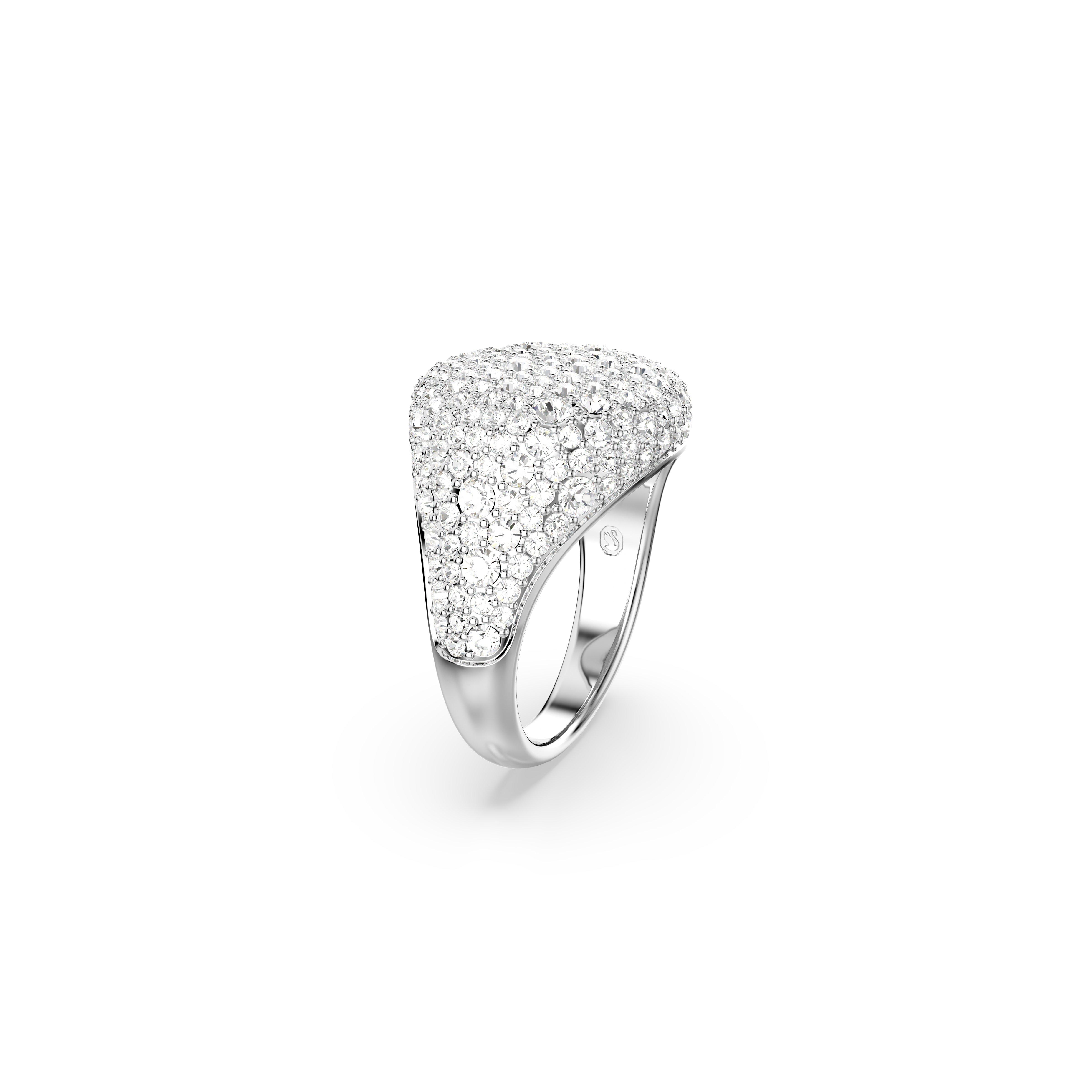 Cry/Rhs - Swarovski - Sublima Cocktail Ring, White, Rhodium Plated - 5