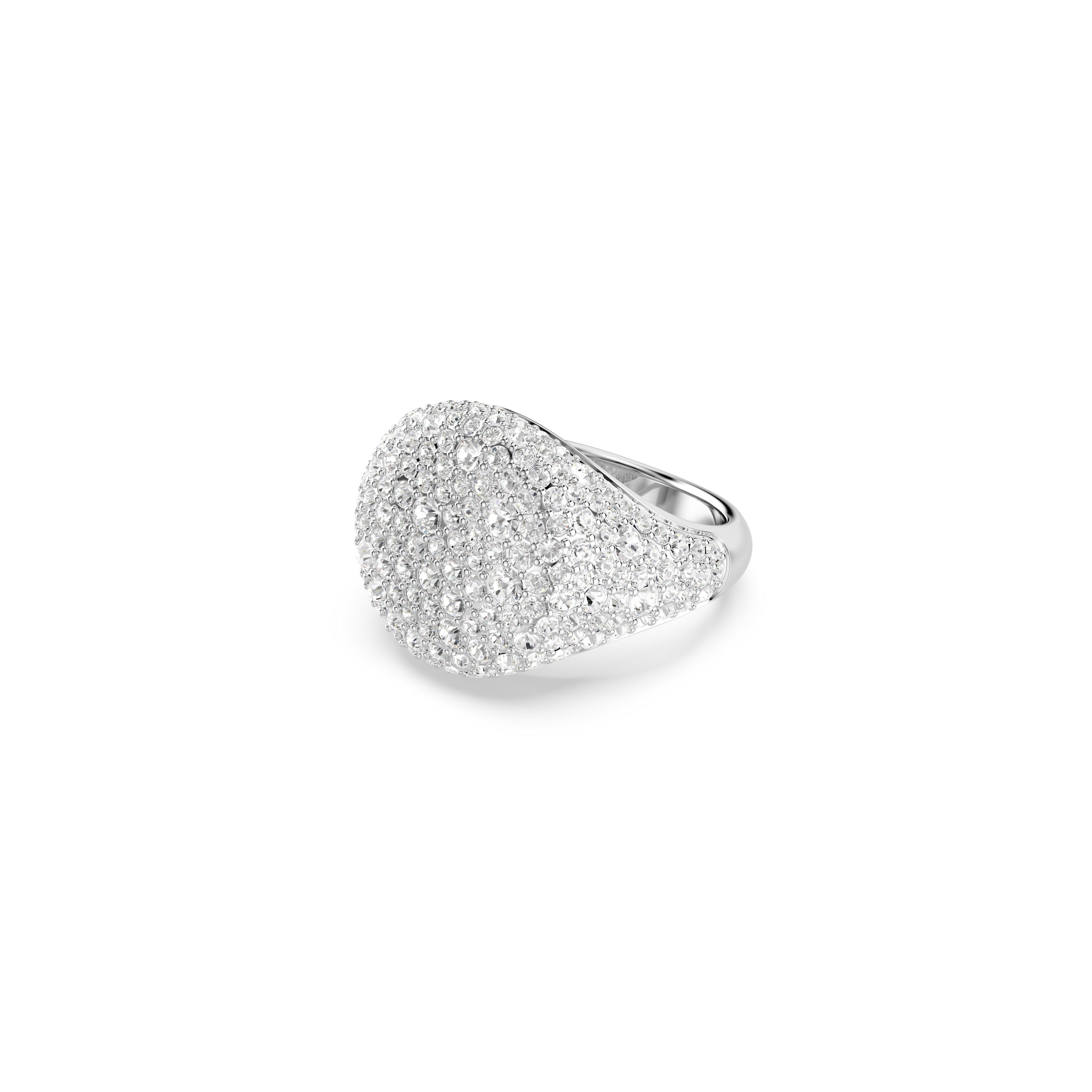 Cry/Rhs - Swarovski - Sublima Cocktail Ring, White, Rhodium Plated - 7