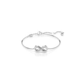 Swarovski Hyperbola bracelet, Infinity, White, Rhodium plated