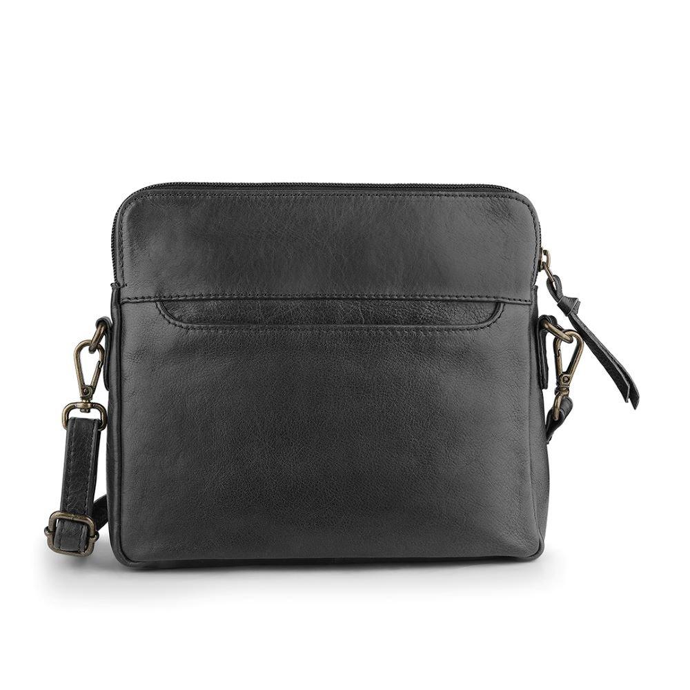 Black - PRIMEHIDE Leather - Washed Cancun Small Crossbody Bag Sofia - 5