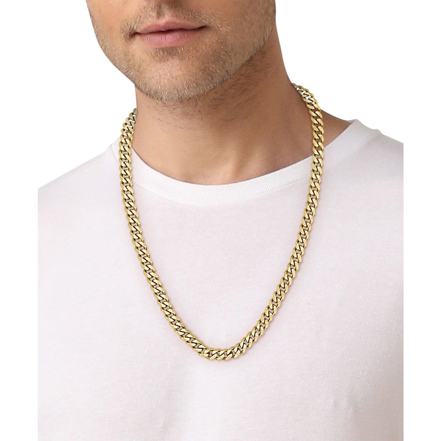 Gold - Boss - Men's Chain Link Curb Necklace - 3