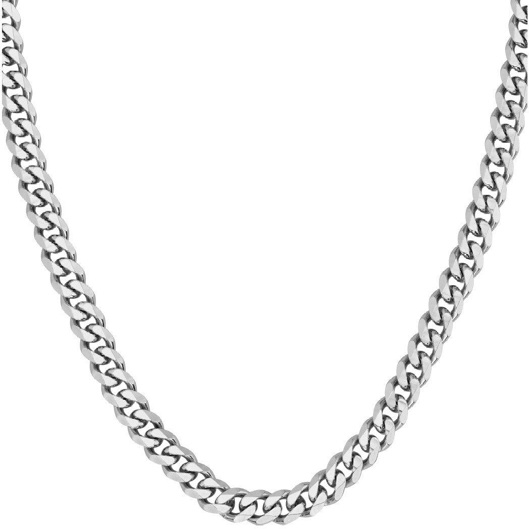 Silver - Boss - Men's Chain Link Curb Necklace - 2