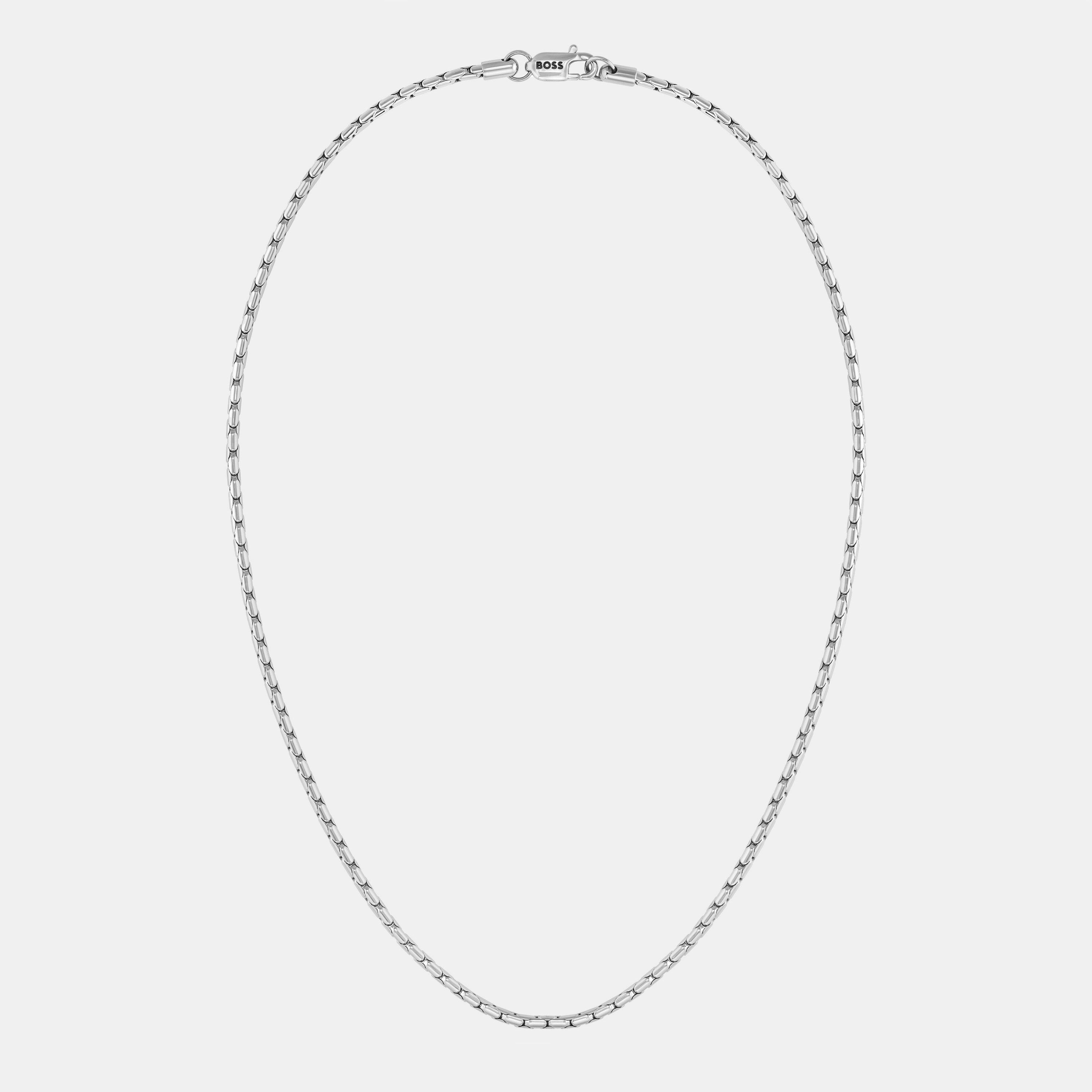 Silver - Boss - Men's Evan Chain Stainless Steel Necklace - 1