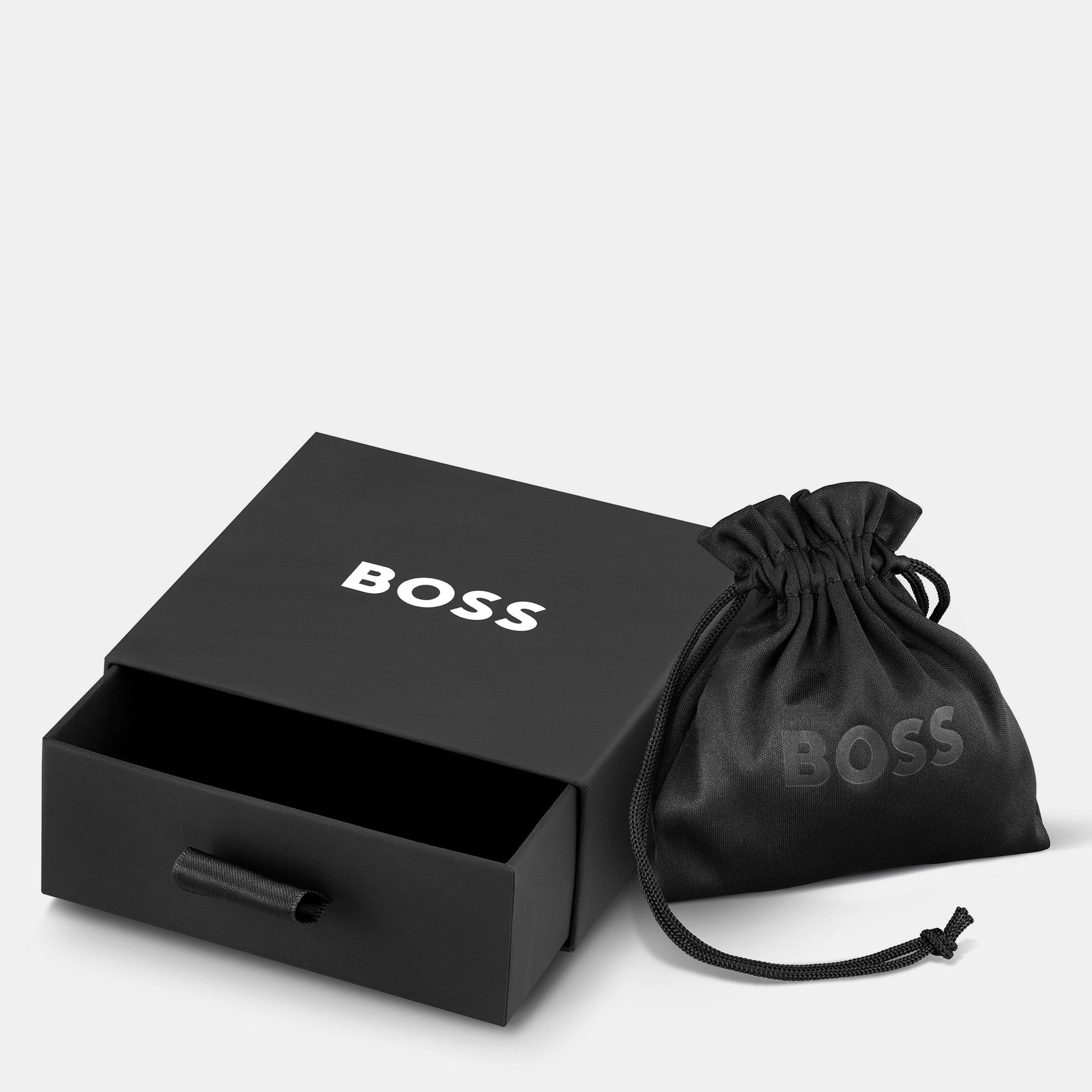 Silver - Boss - Men's Evan Chain Stainless Steel Necklace - 4