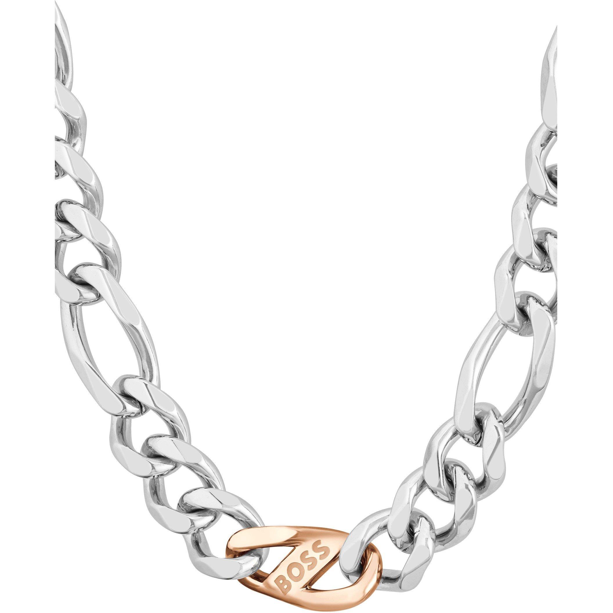 Two Tone - Boss - Men's Rian Chain Stainless Steel Figaro Necklace - 2