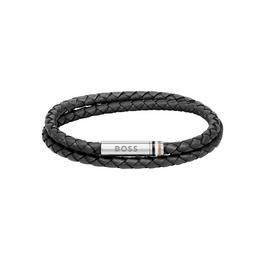 Boss Gents BOSS Ares Double Wrap Leather Bracelet