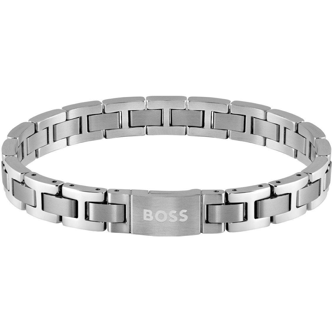 Silber - Boss - Men's Metal Link Bracelet with Magnetic Closure - 1