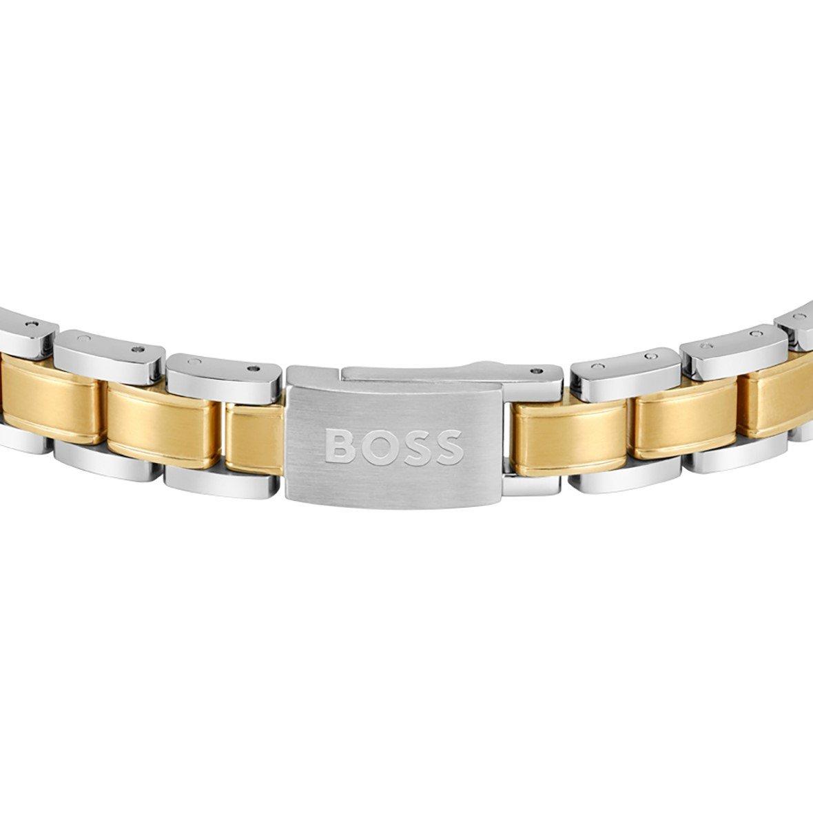 Two Tone - Boss - Men's Metal Link Bracelet with Magnetic Closure - 2