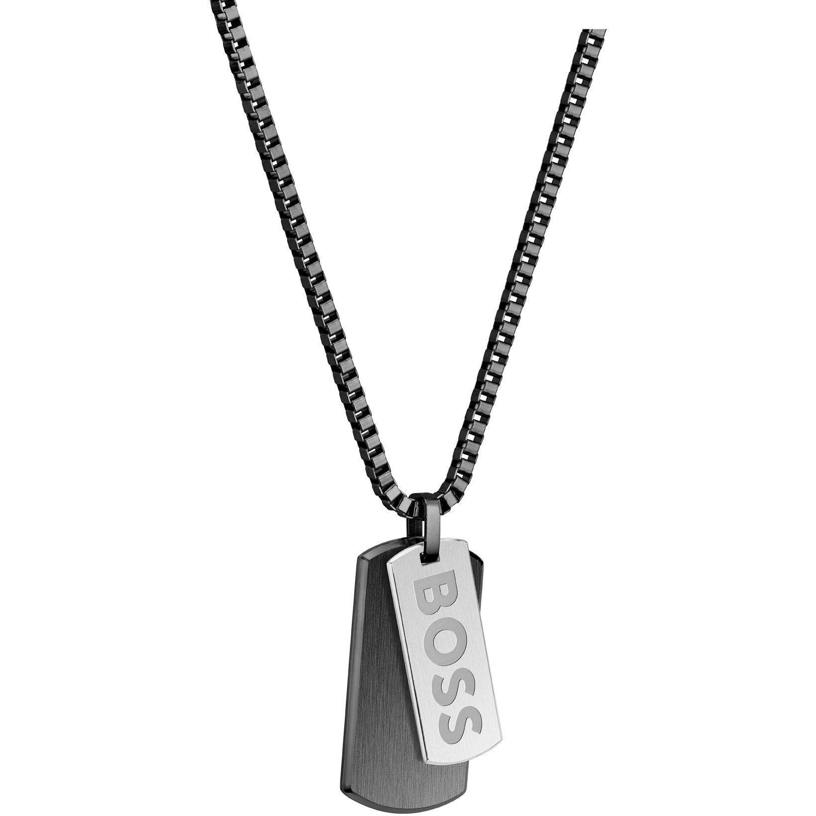 Black - Boss - Men's Devon Stainless Steel Pendant Necklace - 2