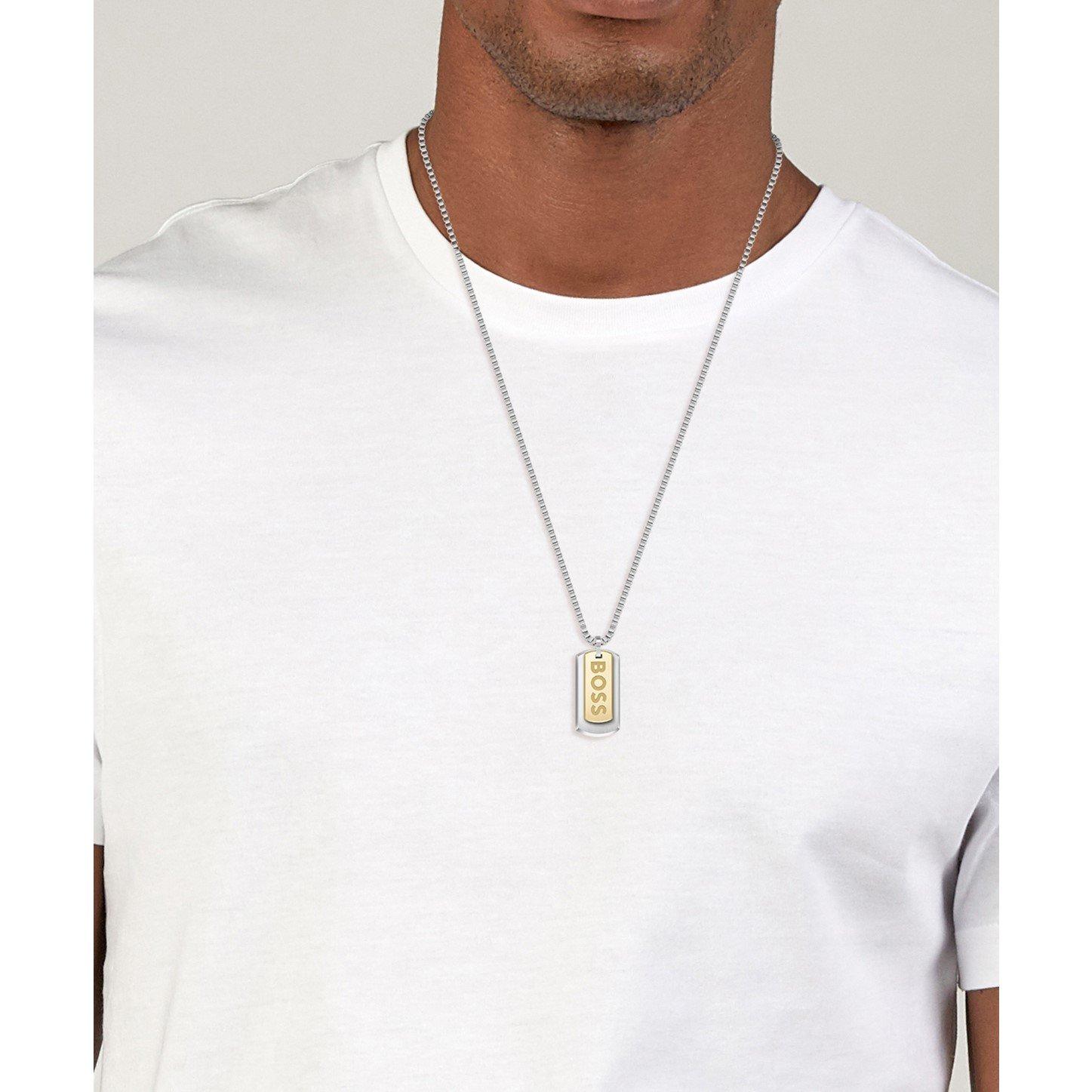 Two Tone - Boss - Men's Devon Pendant Necklace - 5